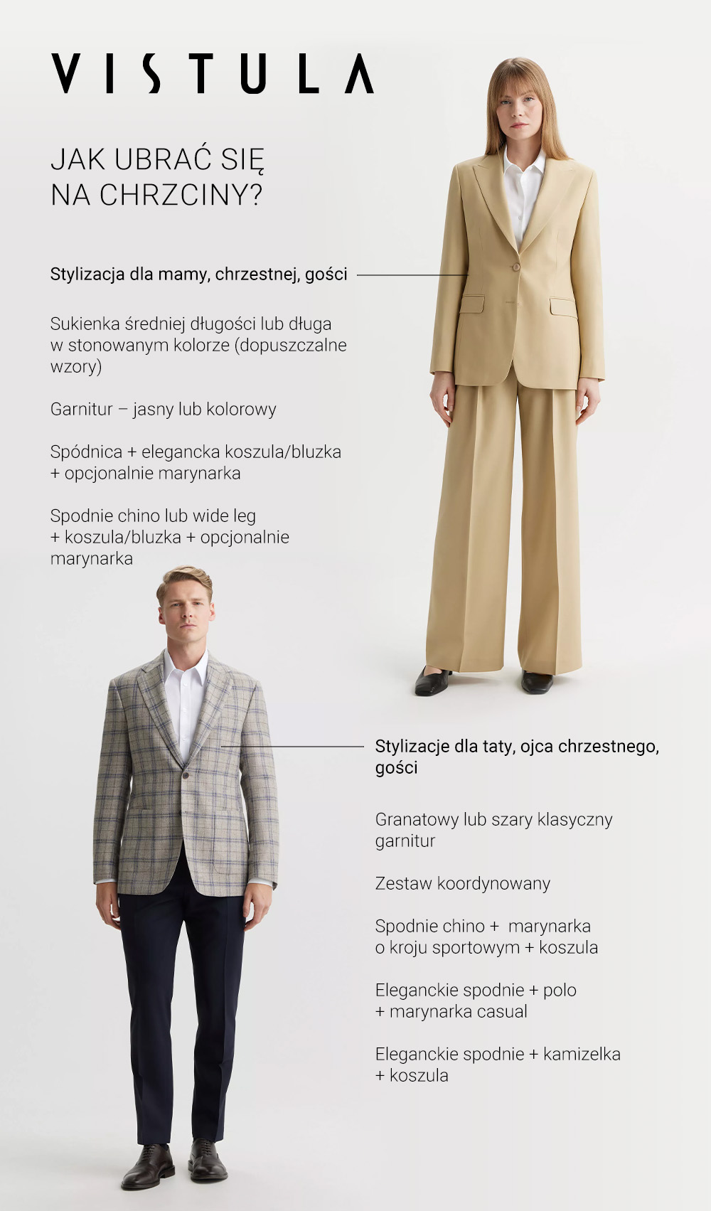 Jak ubrać się na chrzciny? - infografika