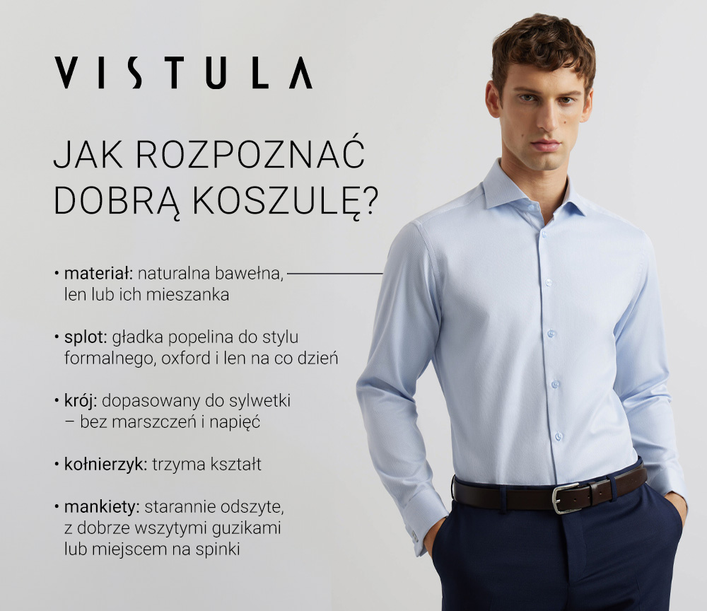 Jak rozpoznać dobrą koszulę? - infografika