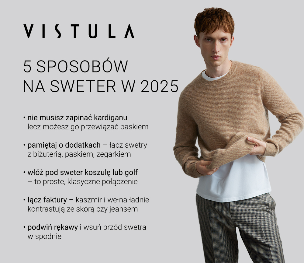 5 sposobów na sweter w 2025 - infografika