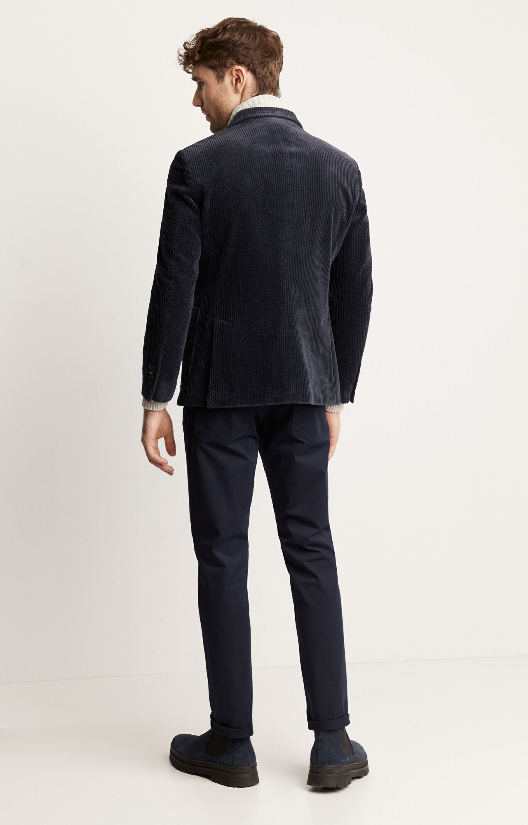 Dopasowana marynarka ze sztruksowej tkaniny - 3