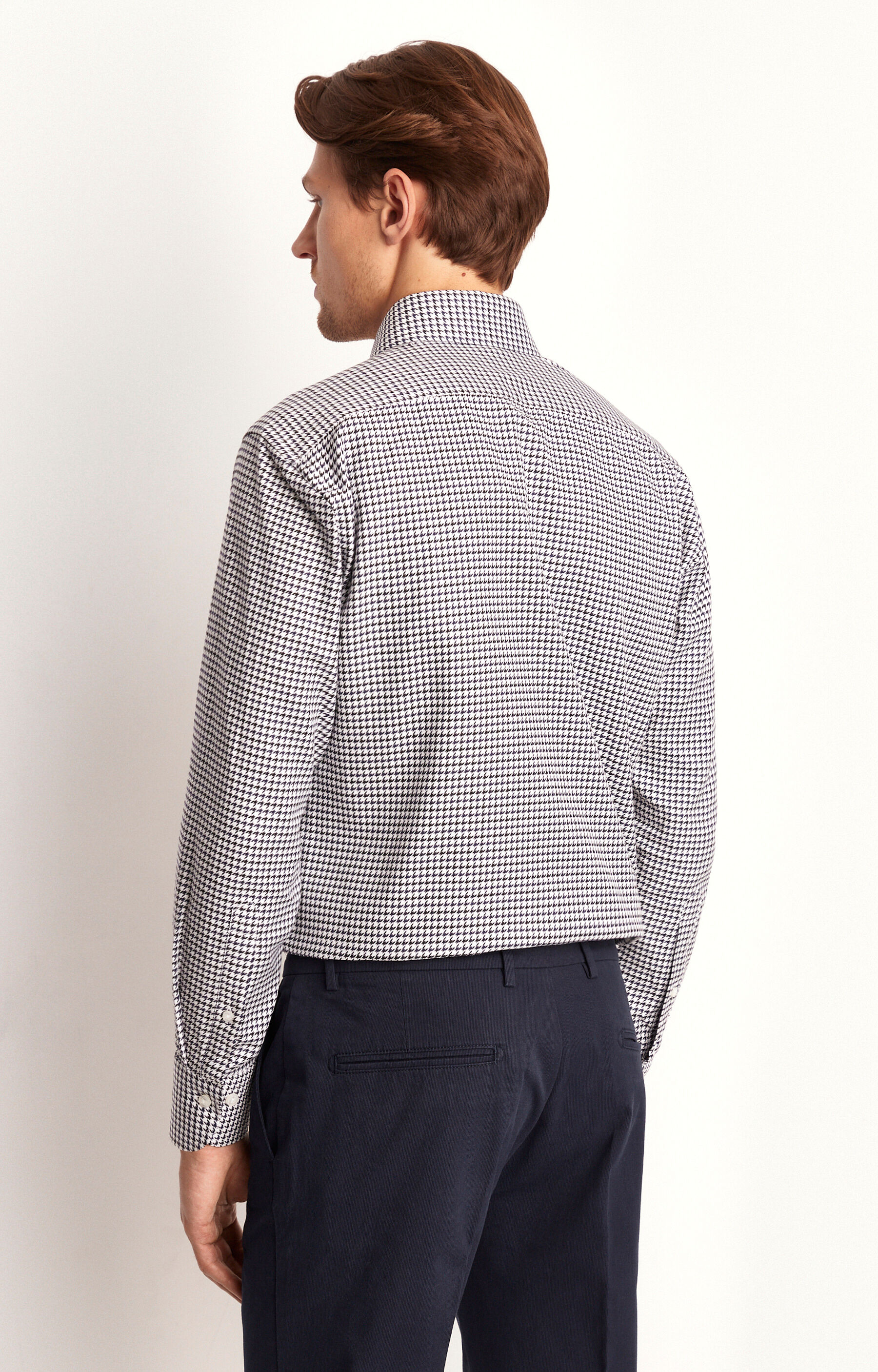 Koszula w pepitę z półwłoskim kołnierzem - 2