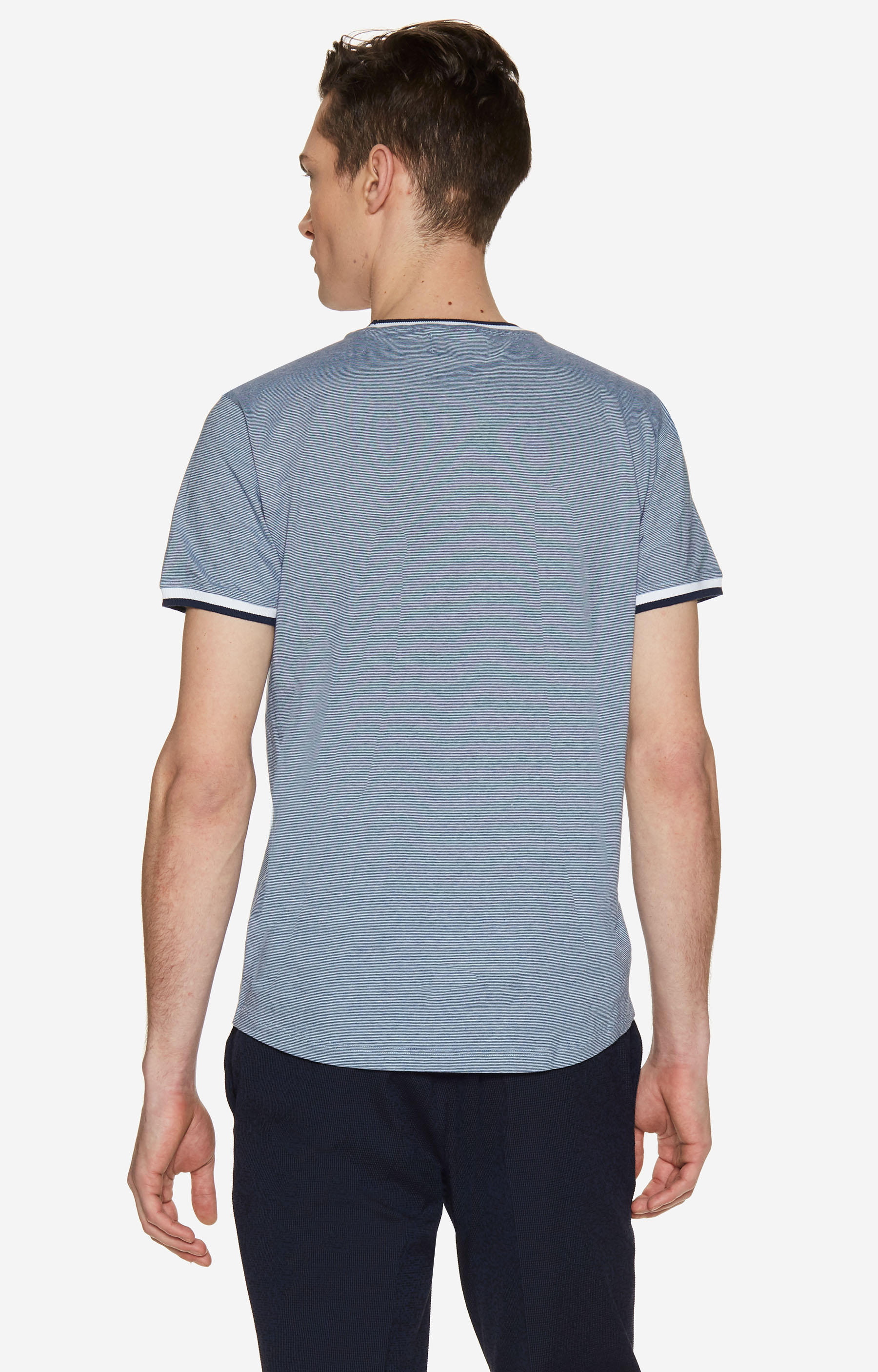 T-shirt z białą lamówką - 2