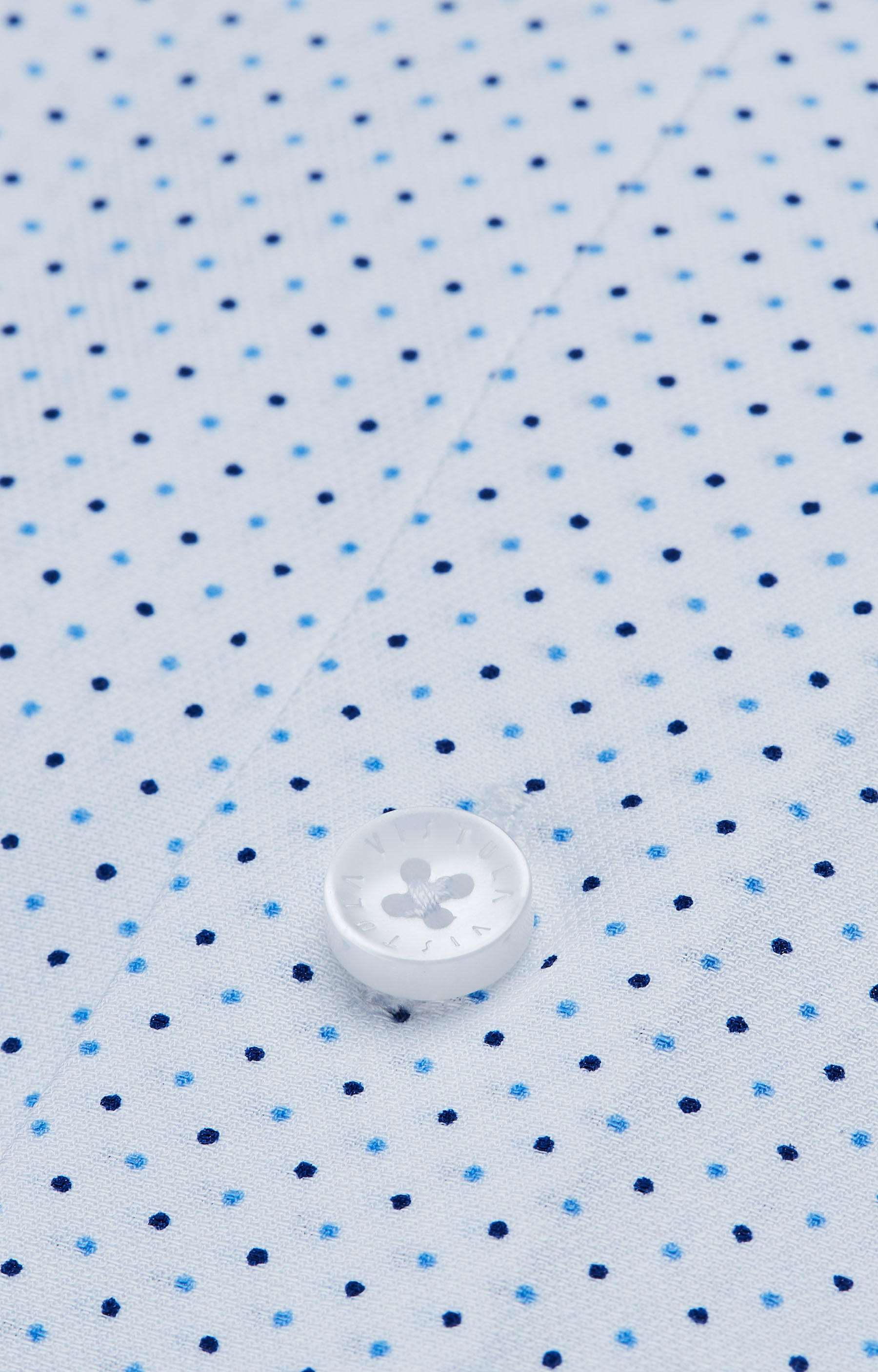Dopasowana koszula w kropki z kołnierzem typu kryty button-down - 5