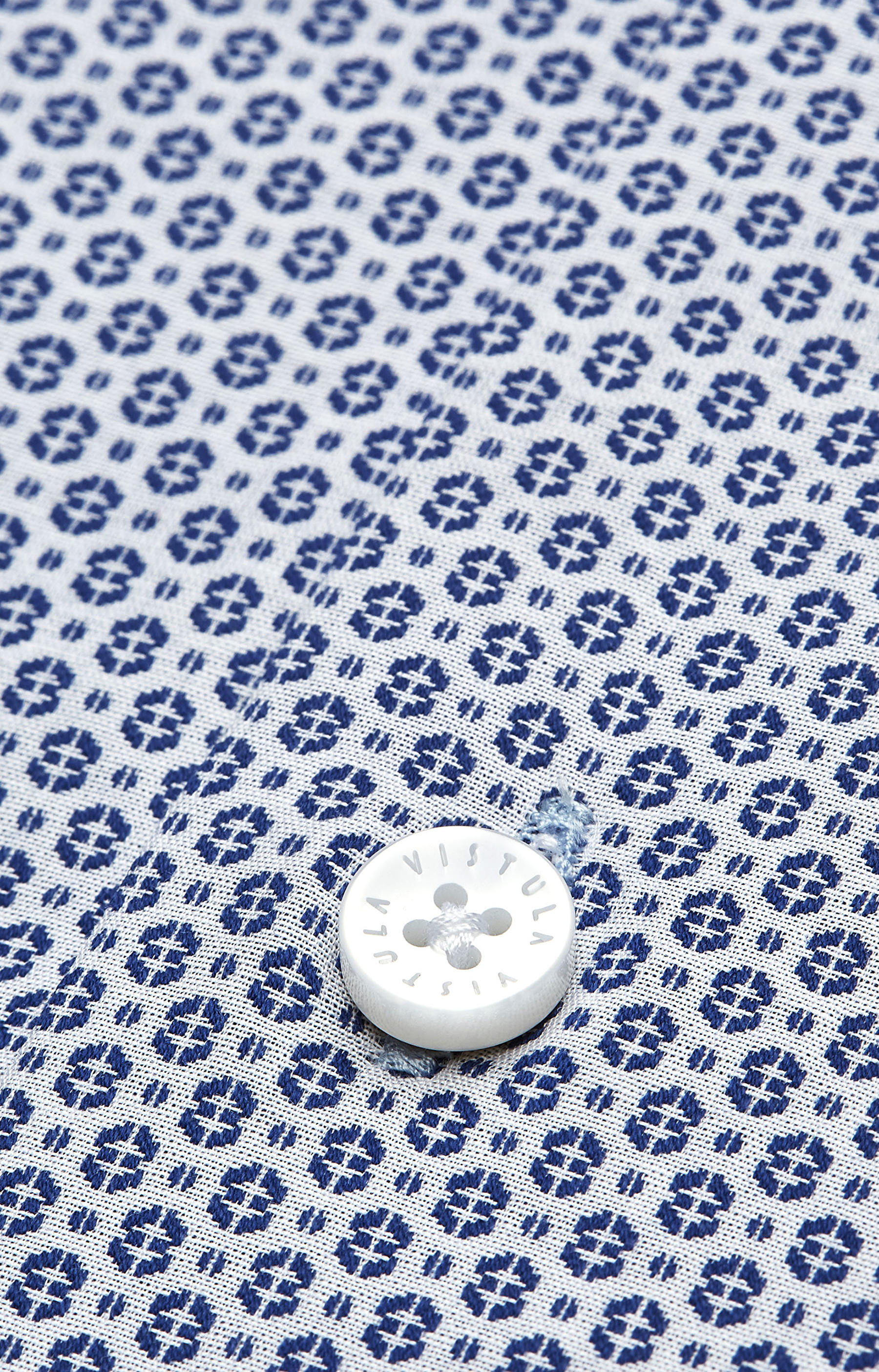 Koszula w geometryczny wzór z półwłoskim kołnierzem - 6