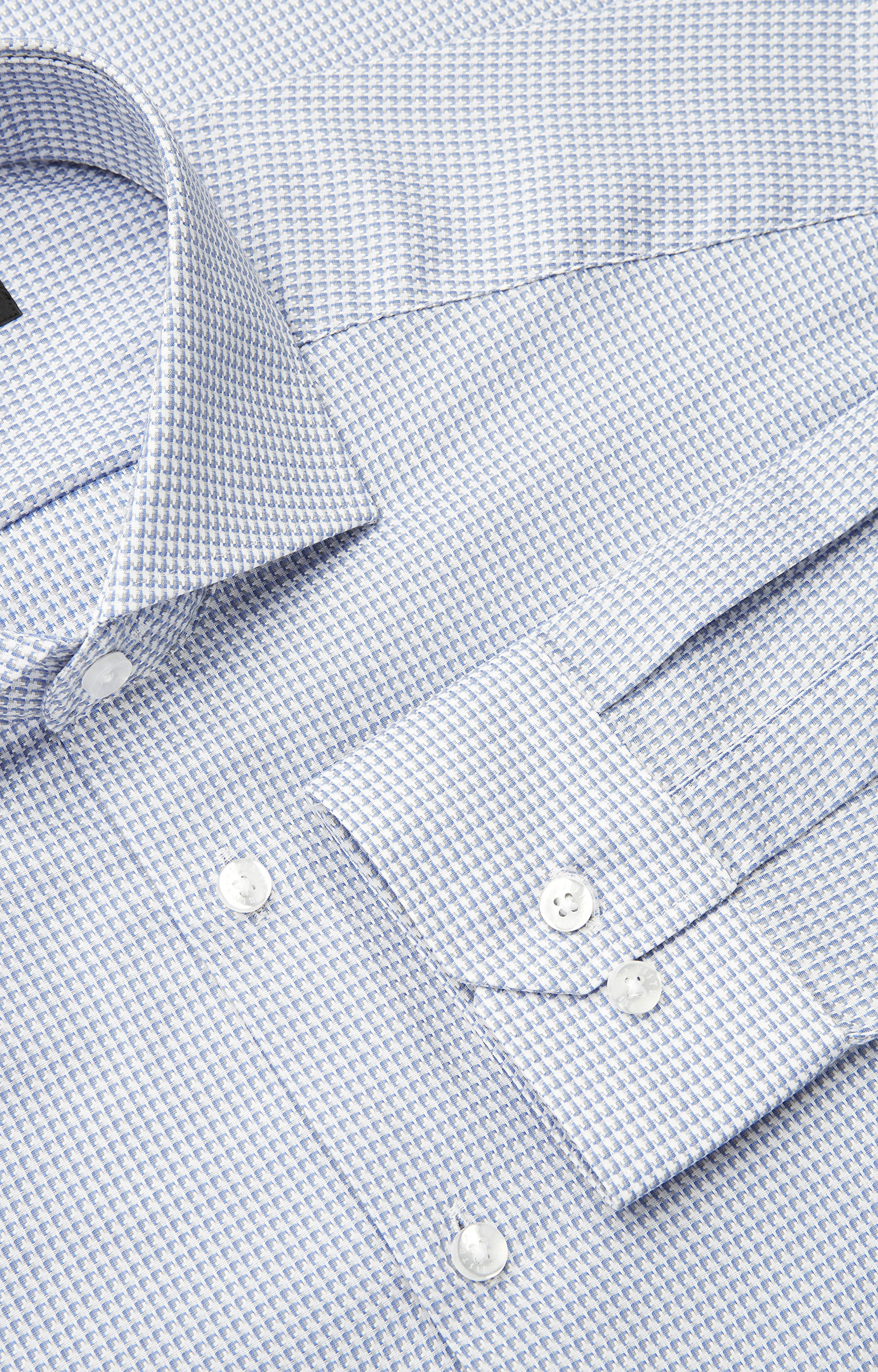 Koszula w mikrowzór z włoskim kołnierzem - 4