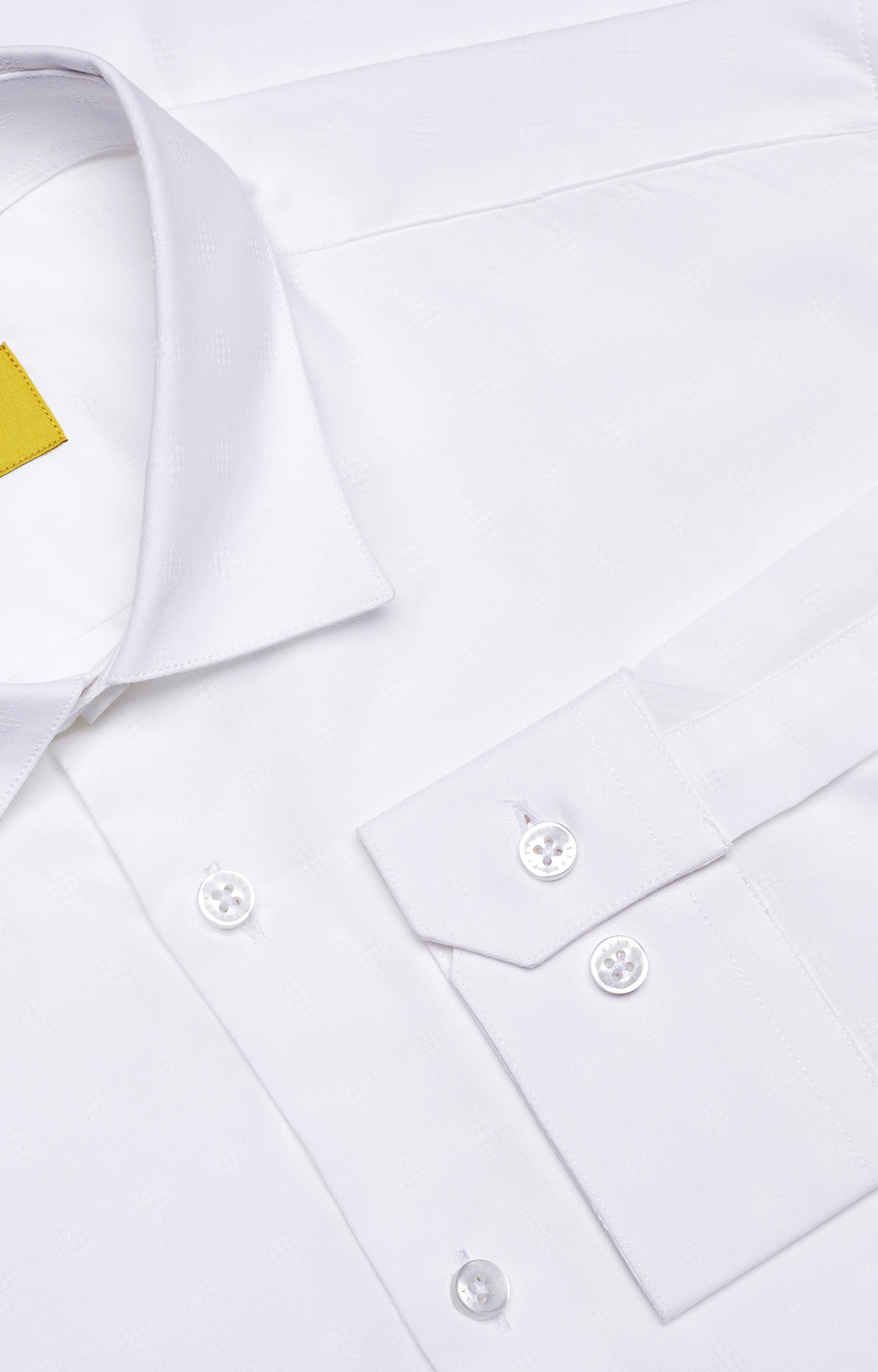 Dopasowana koszula z bawełny egipskiej z kołnierzem typu kryte button-down - 5
