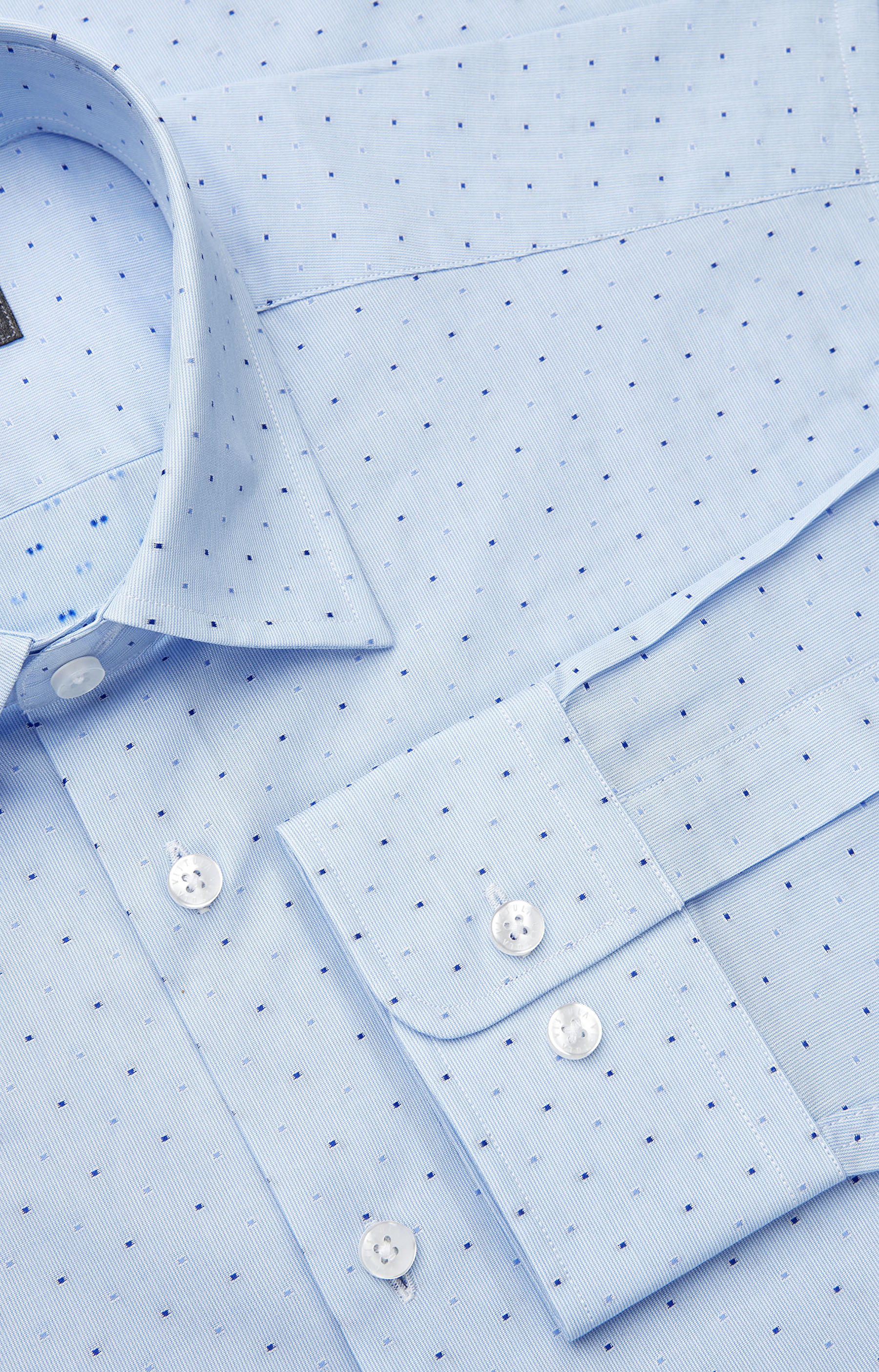 Koszula w mikrowzór, kołnierz kryte button-down - 5