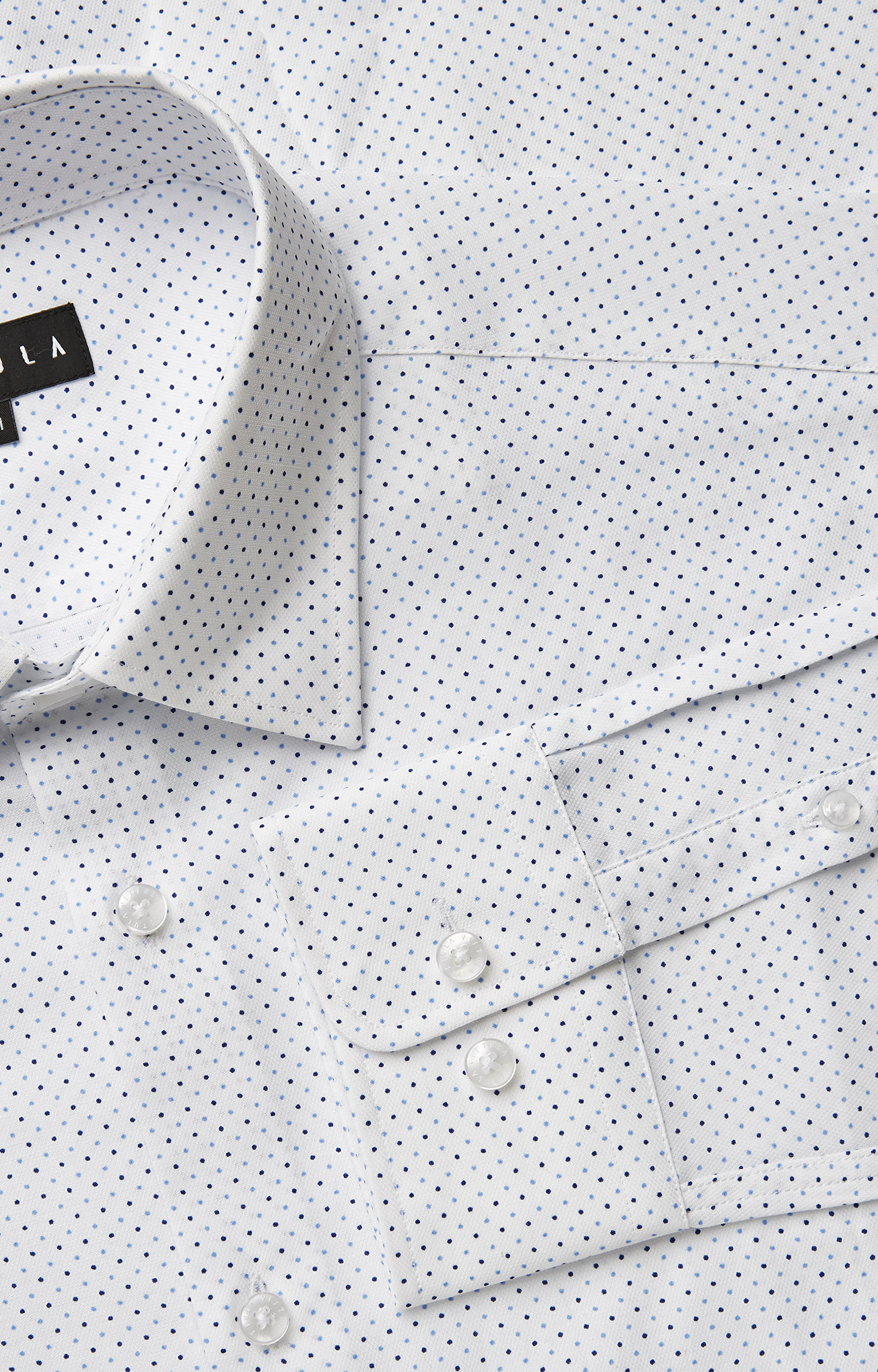 Dopasowana koszula w kropki z kołnierzem typu kryty button-down - 4