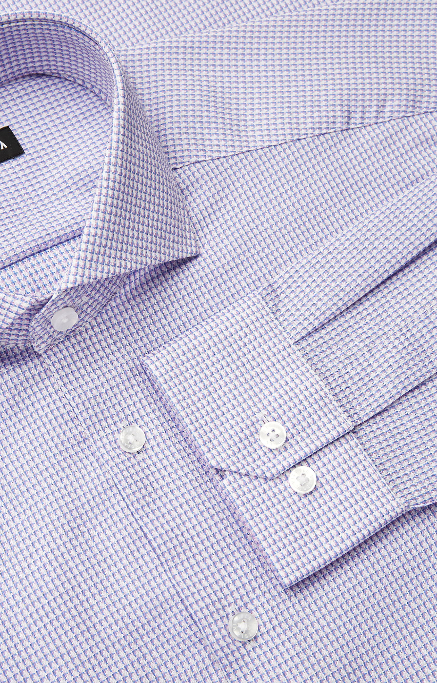 Swobodna koszula w mikrowzór z włoskim kołnierzem - 2