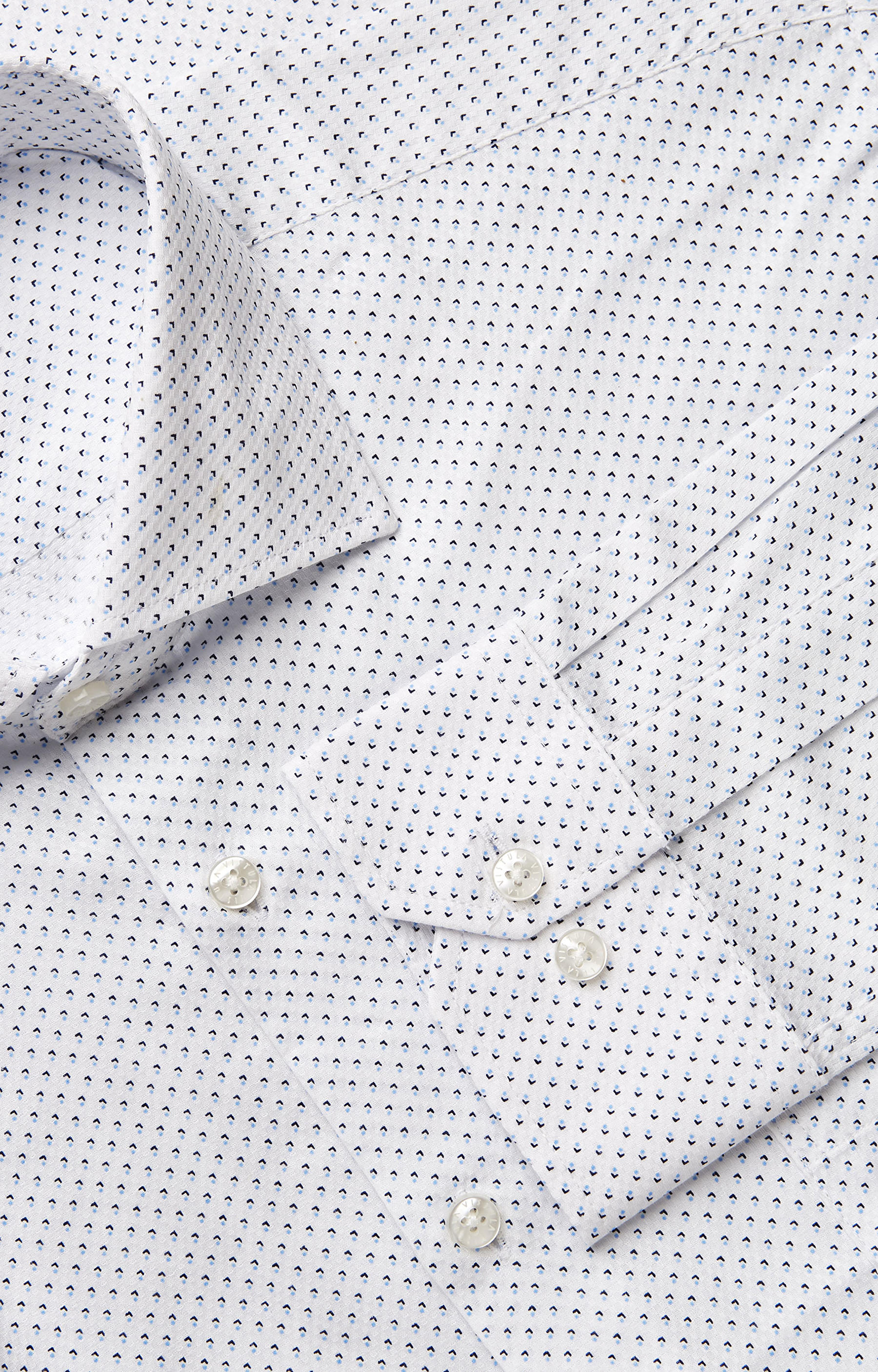 Koszula w mikrowzór z włoskim kołnierzem - 4