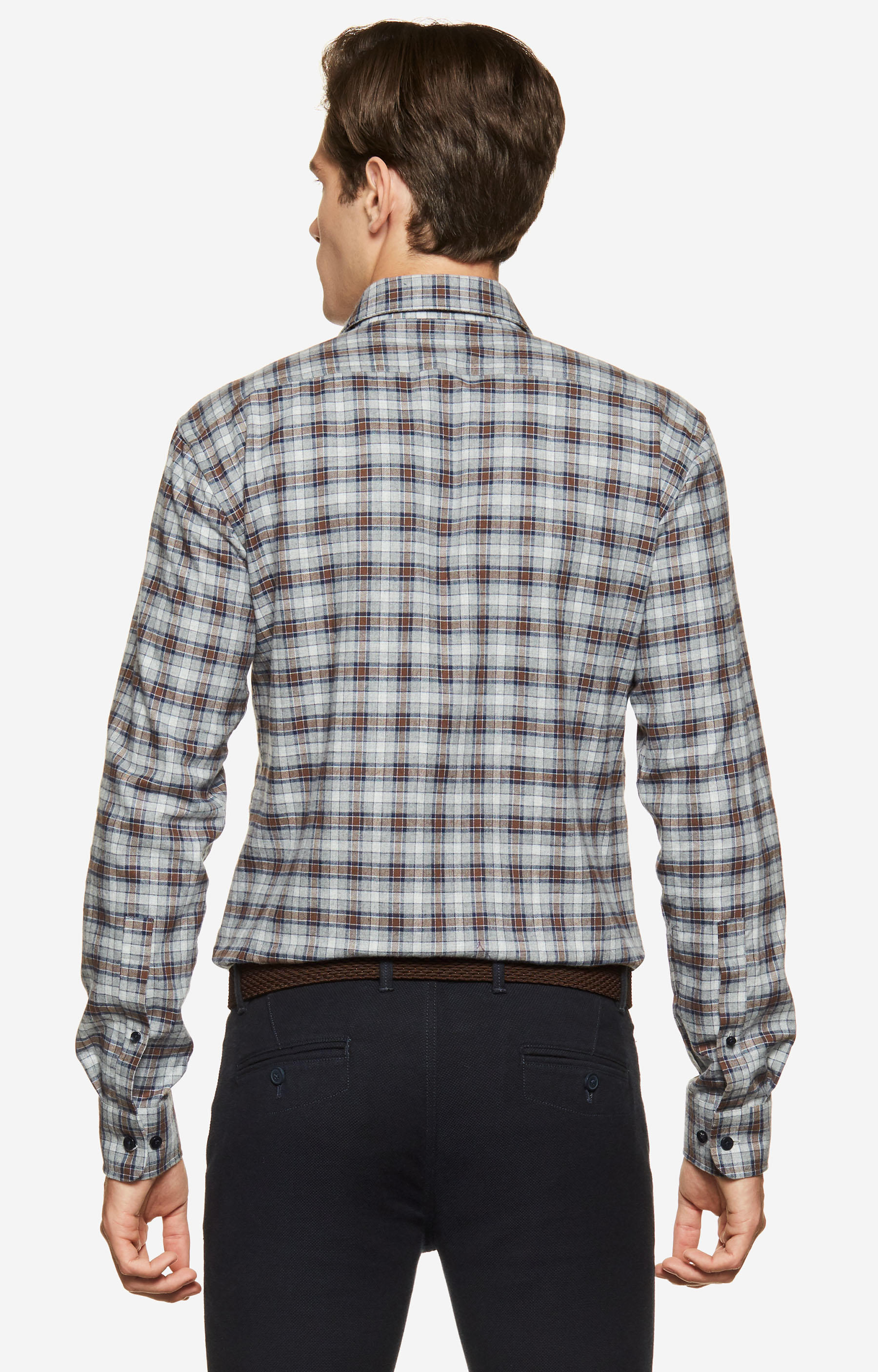 Koszula w kratę z kołnierzem button-down - 2