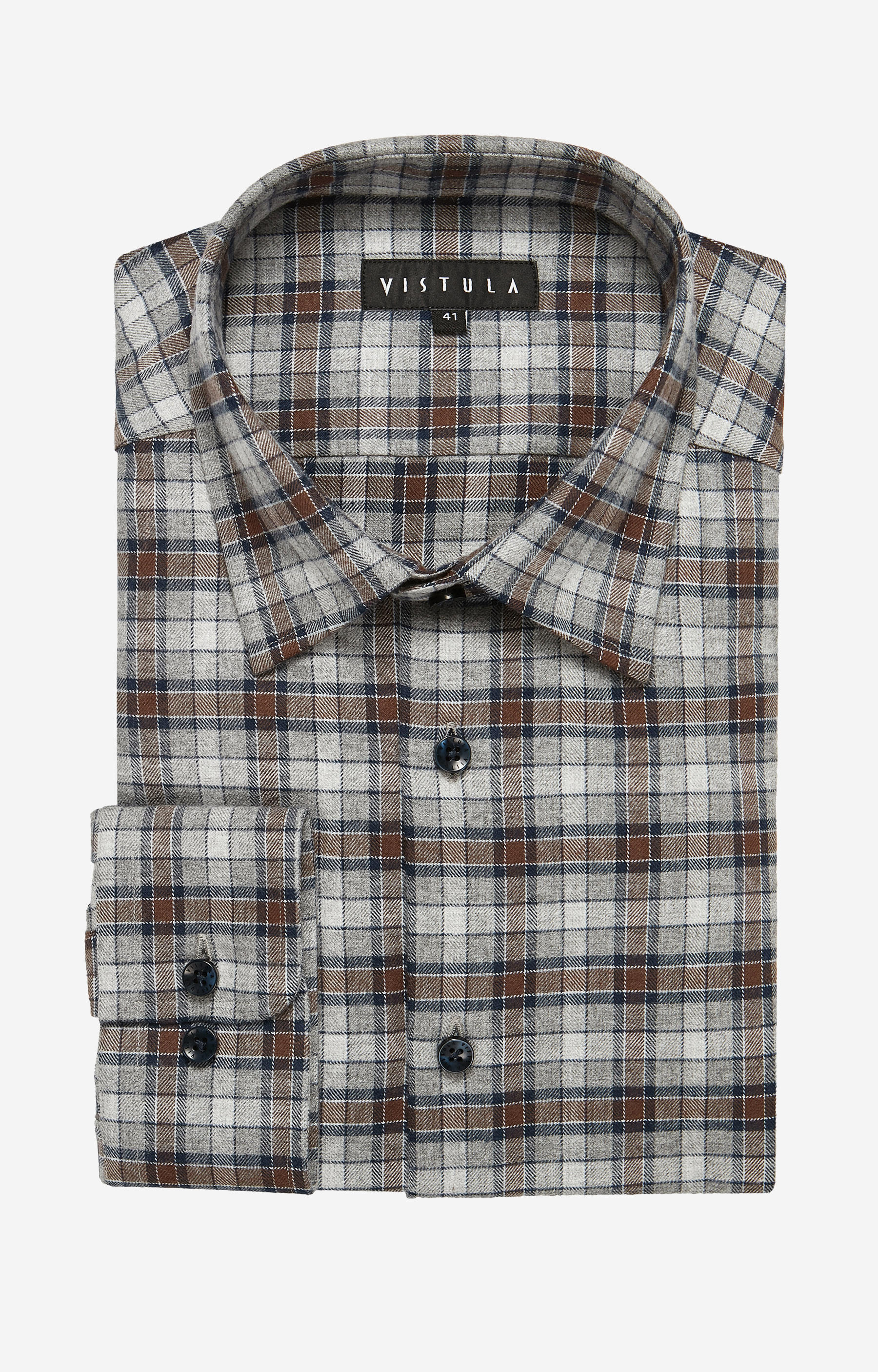 Koszula w kratę z kołnierzem button-down - 3