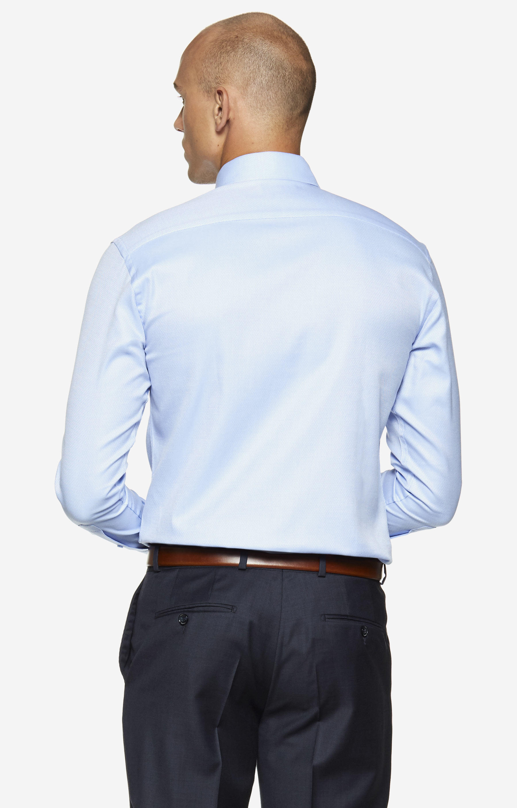 Koszula w mikrowzór z włoskim kołnierzem - 2