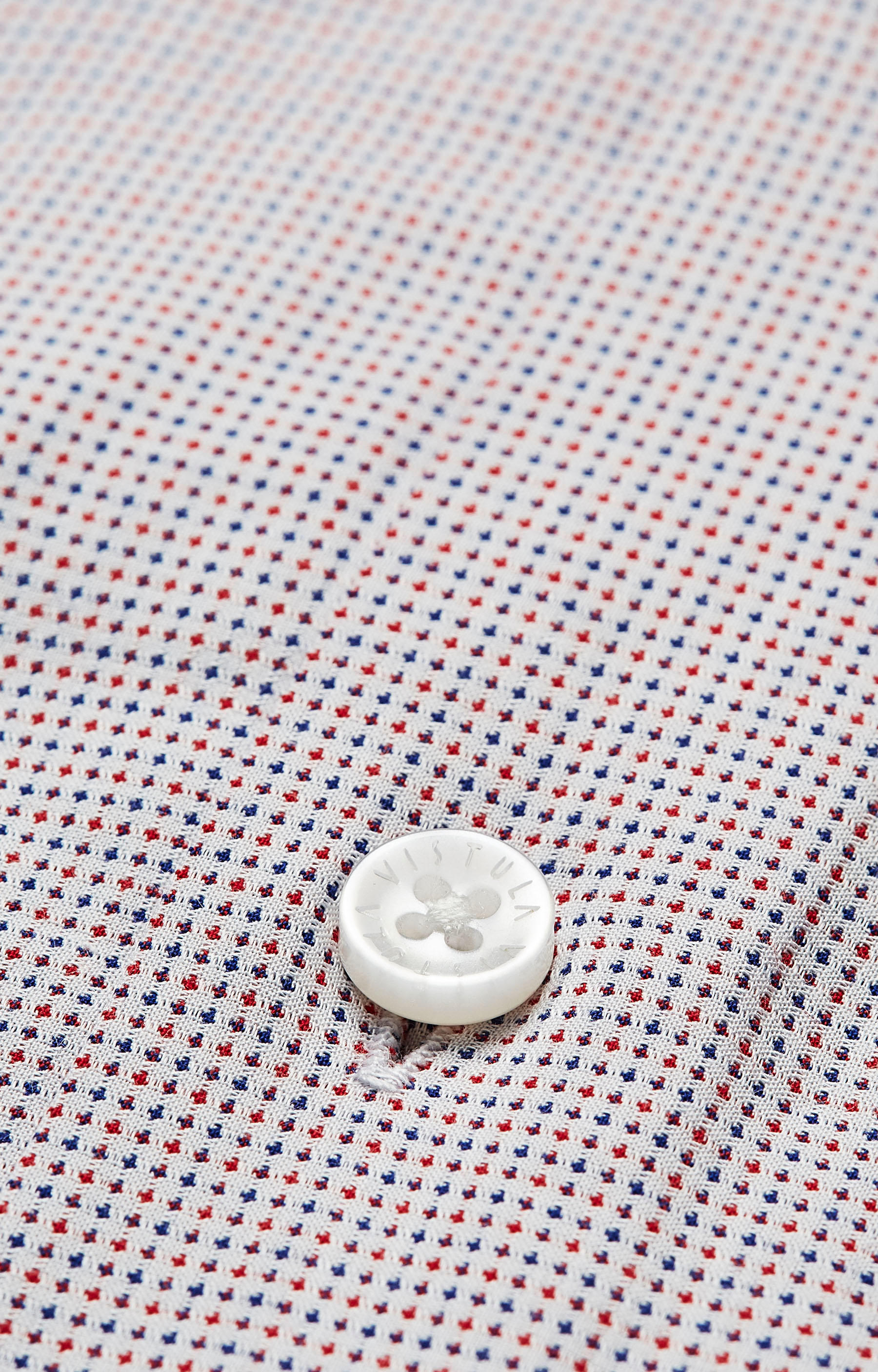 Koszula w mikrowzór z kieszonką, włoski kołnierz - 4