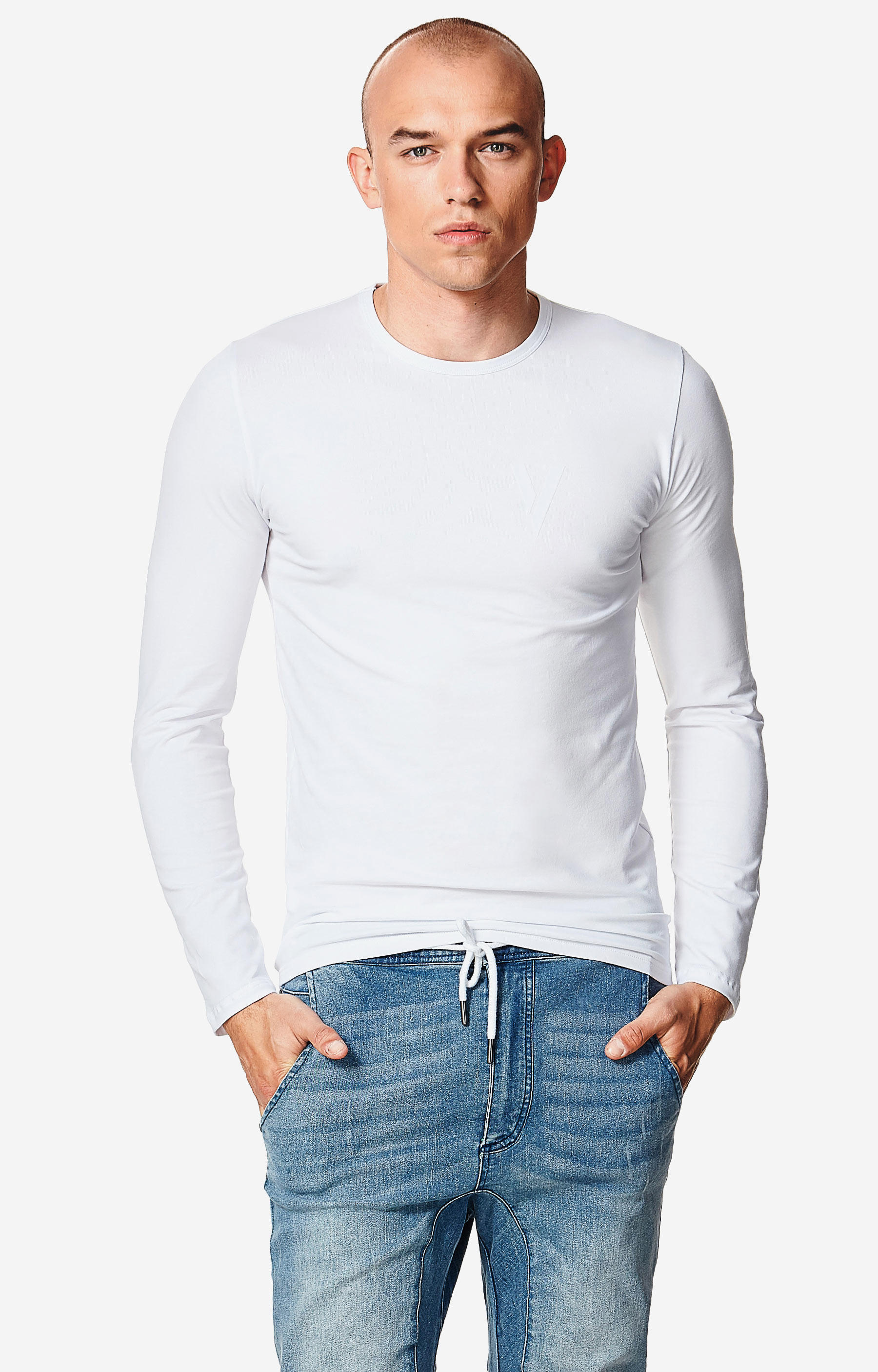 T-shirt basic z długim rękawem