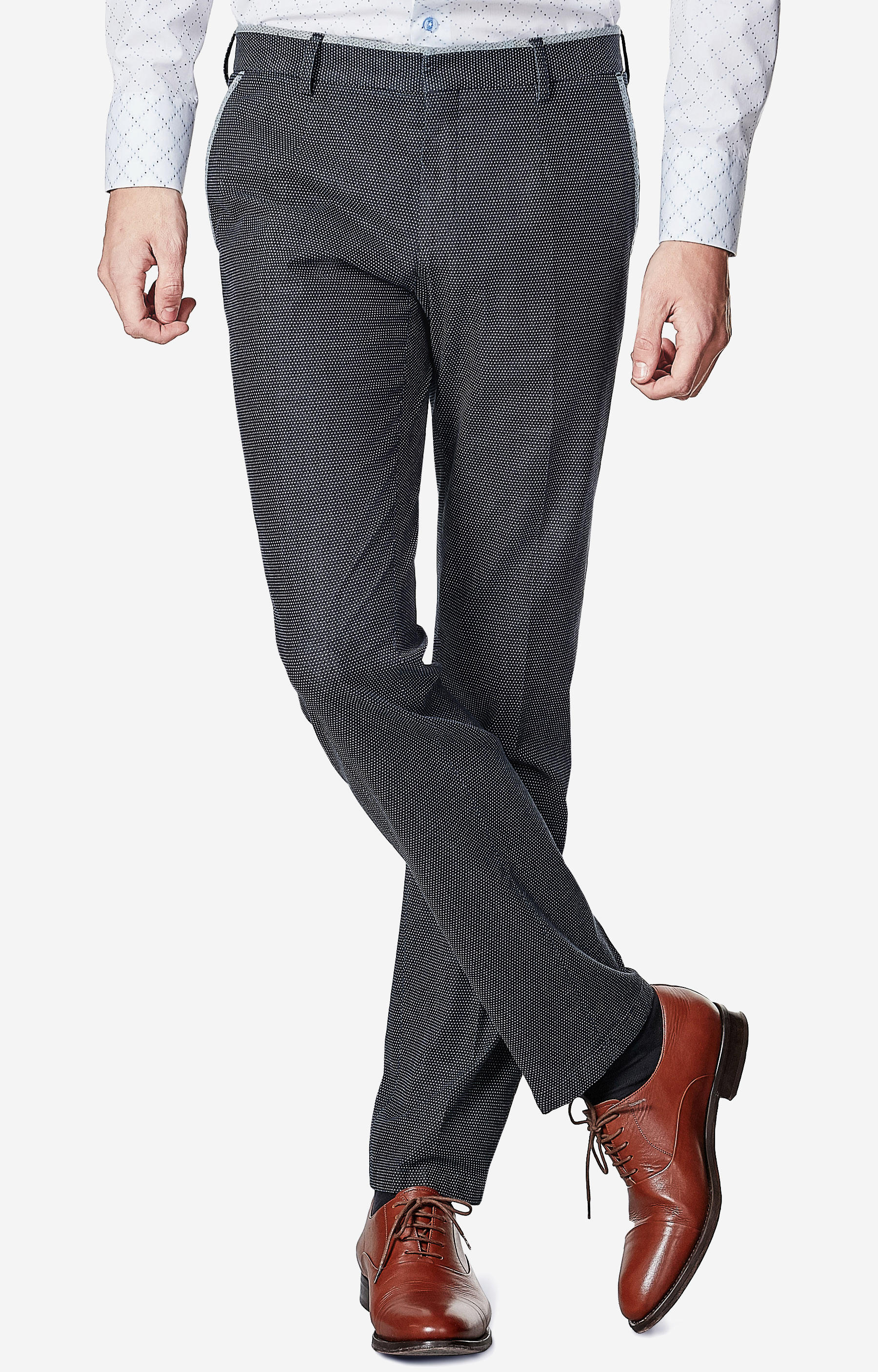 Dopasowane spodnie w mikrowzór