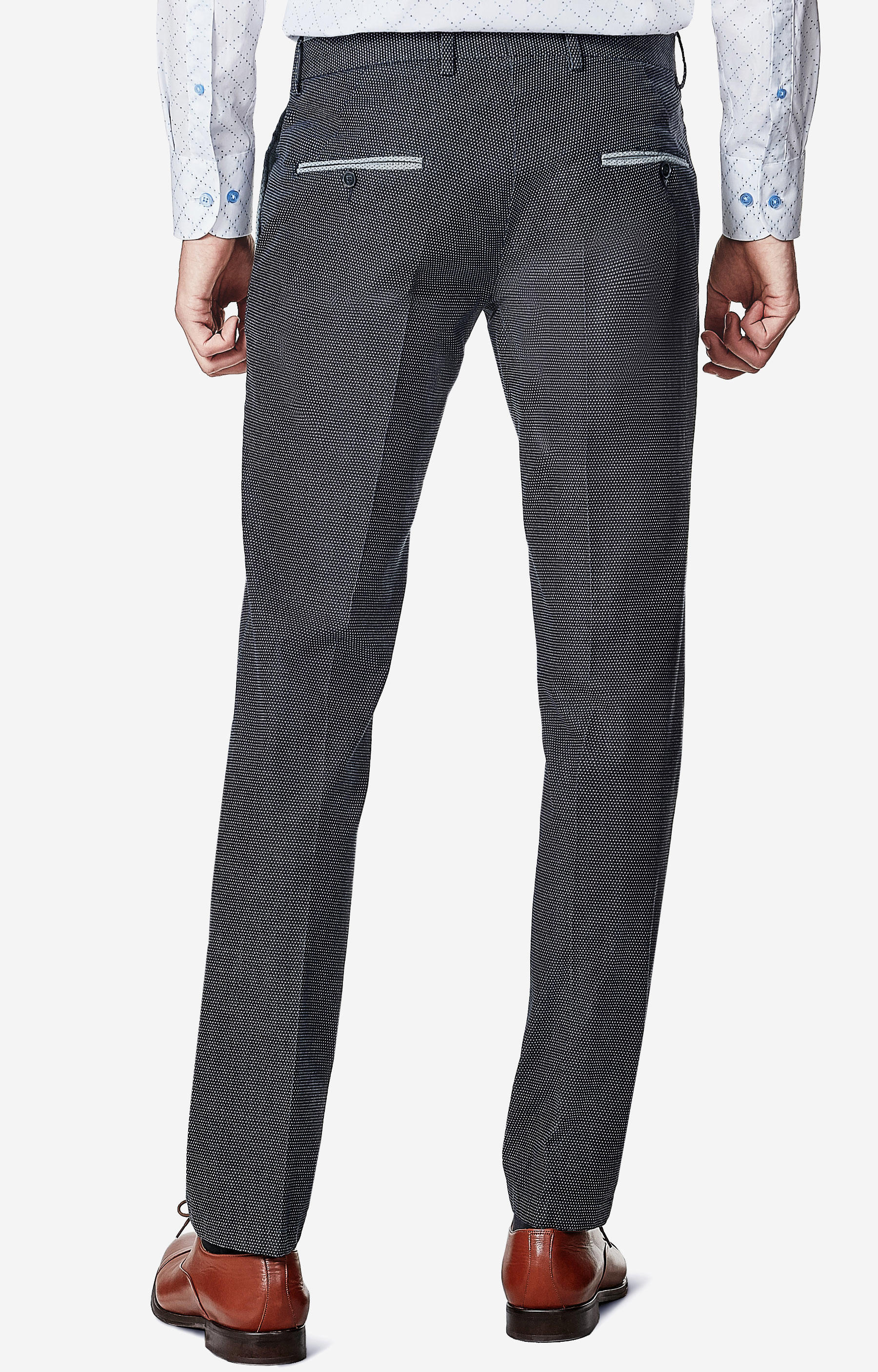 Dopasowane spodnie w mikrowzór - 2