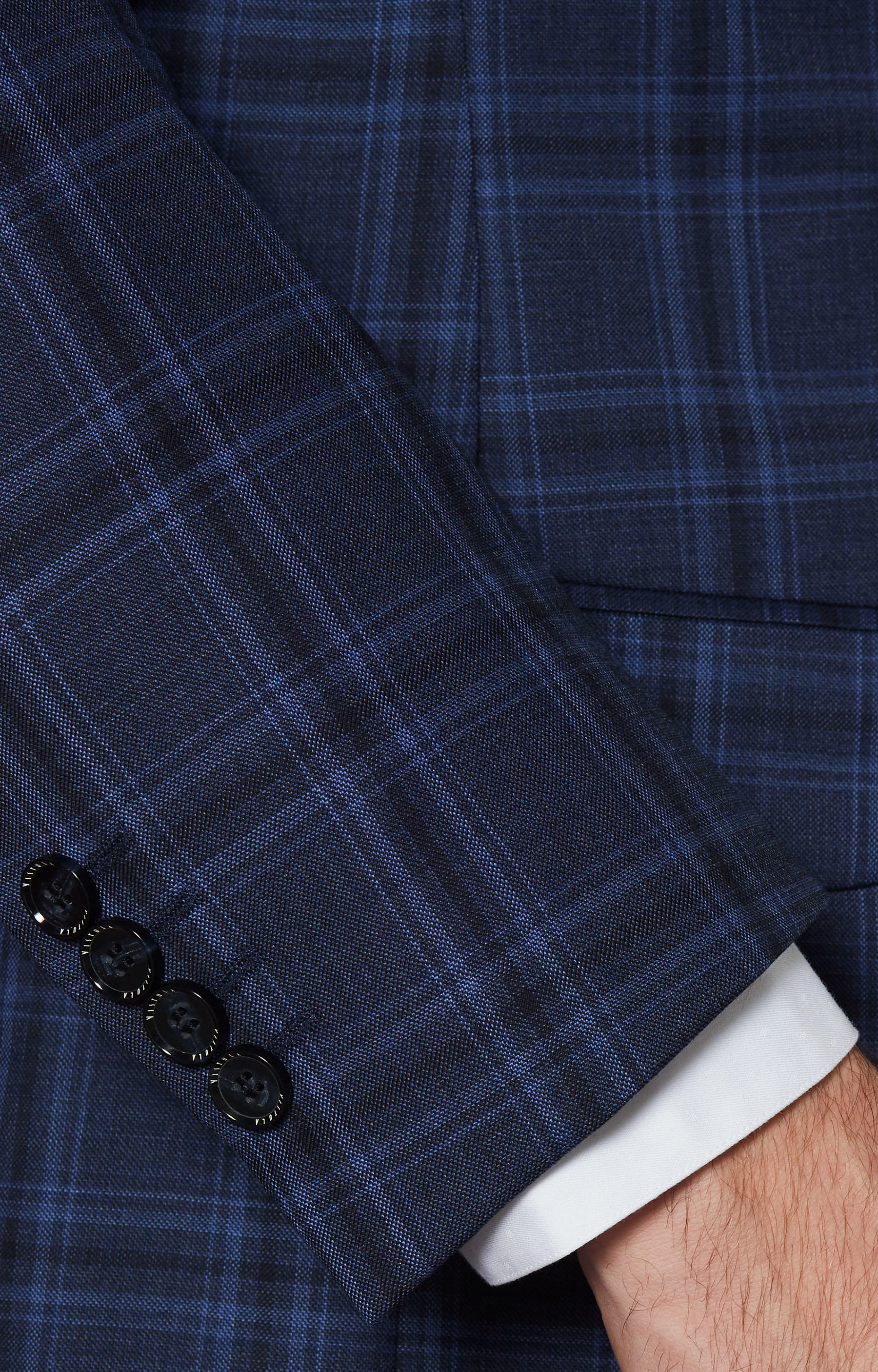 Garnitur wełniany w kratę - 4