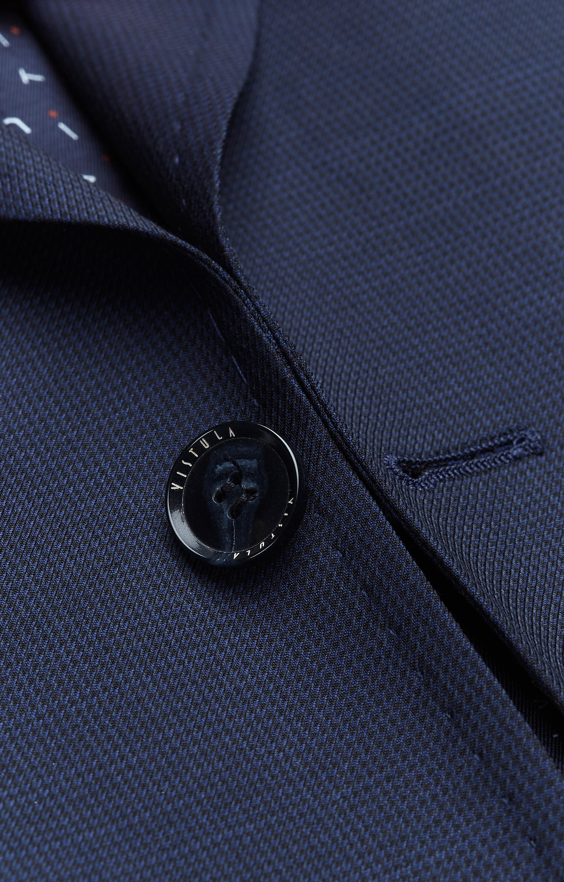 Dopasowany garnitur wełniany z delikatną strukturą - 5