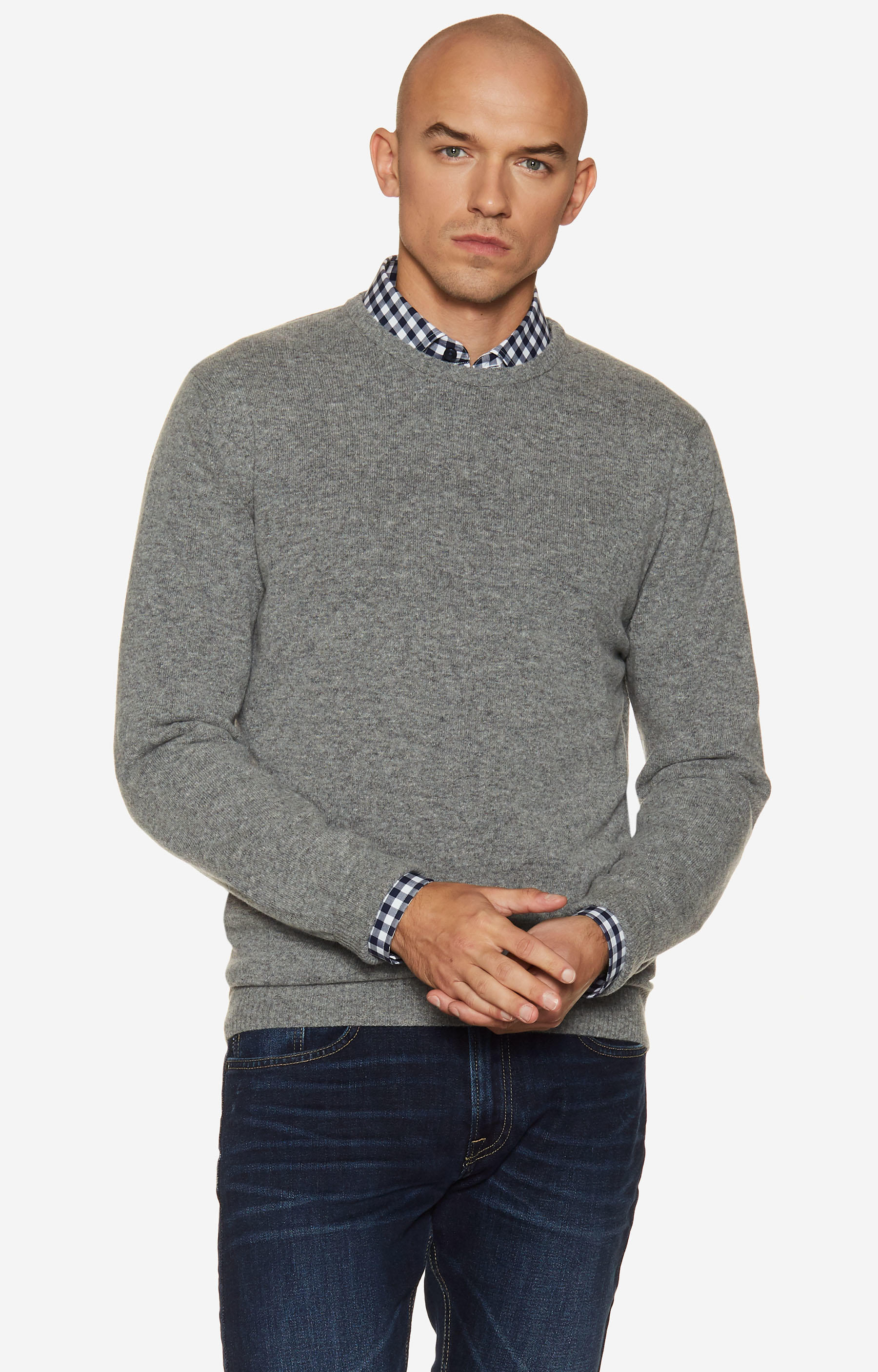 Lekki, wełniany sweter typu round-neck