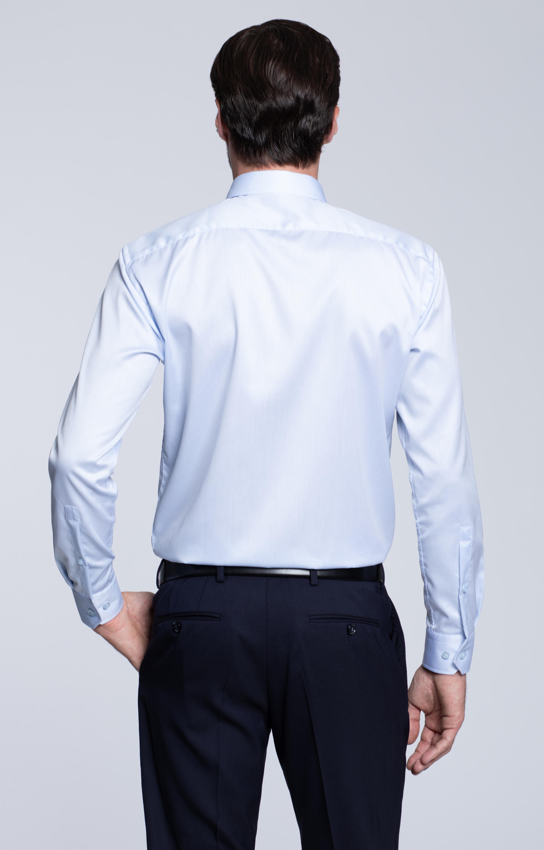 Koszula w strukturalny wzór z włoskim kołnierzem - 2