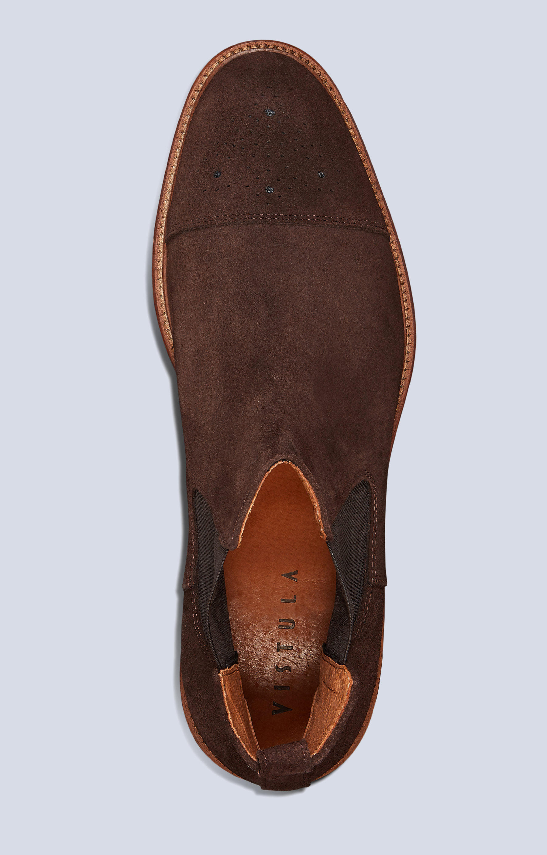 Zamszowe sztyblety z ozdobnymi perforacjami - 3