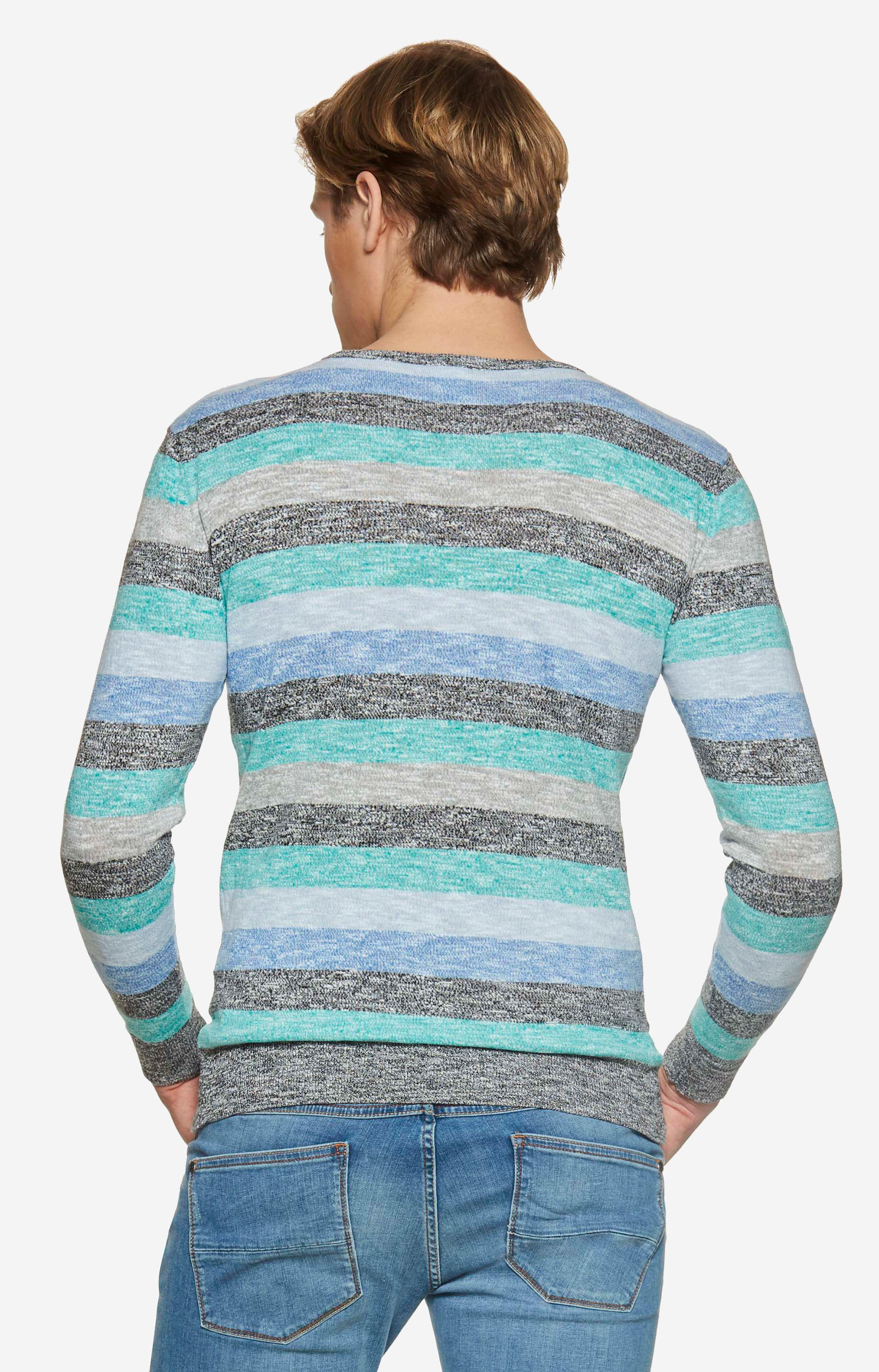 Lekki sweter w paski - 2