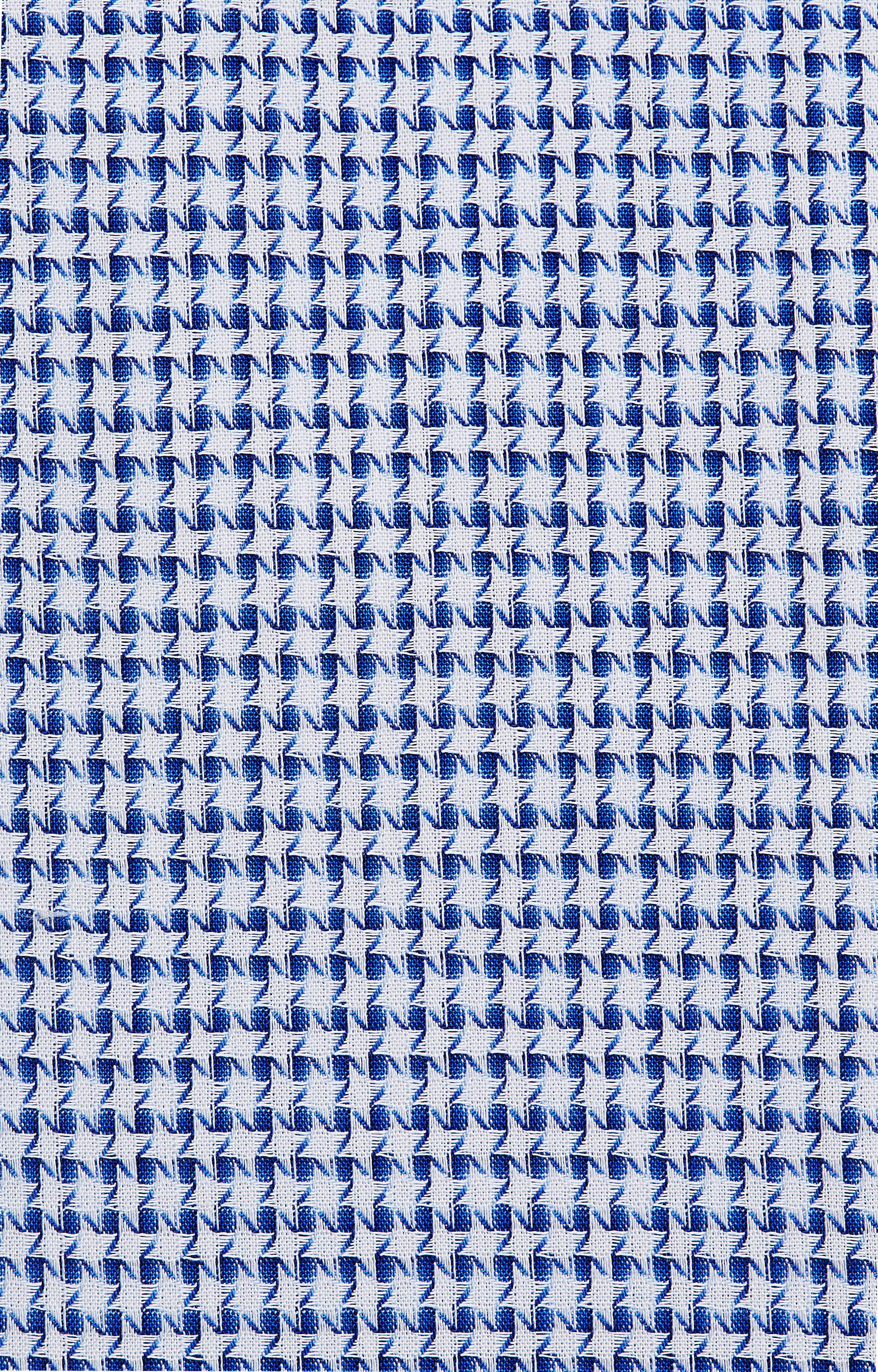 Swobodna koszula w mikrowzór z półwłoskim kołnierzem - 3