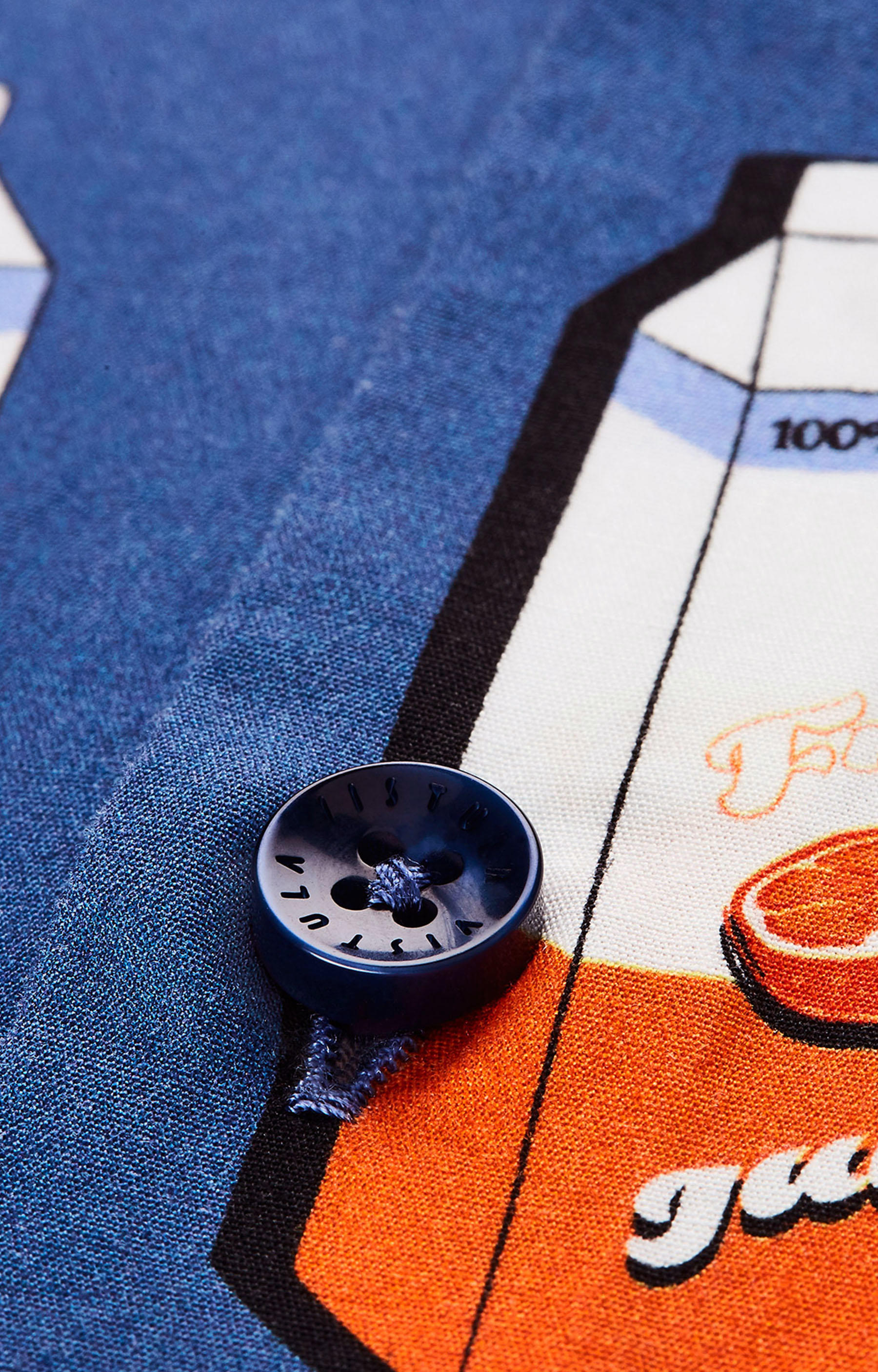 Dopasowana koszula w print, kołnierz kryte button-down - 4