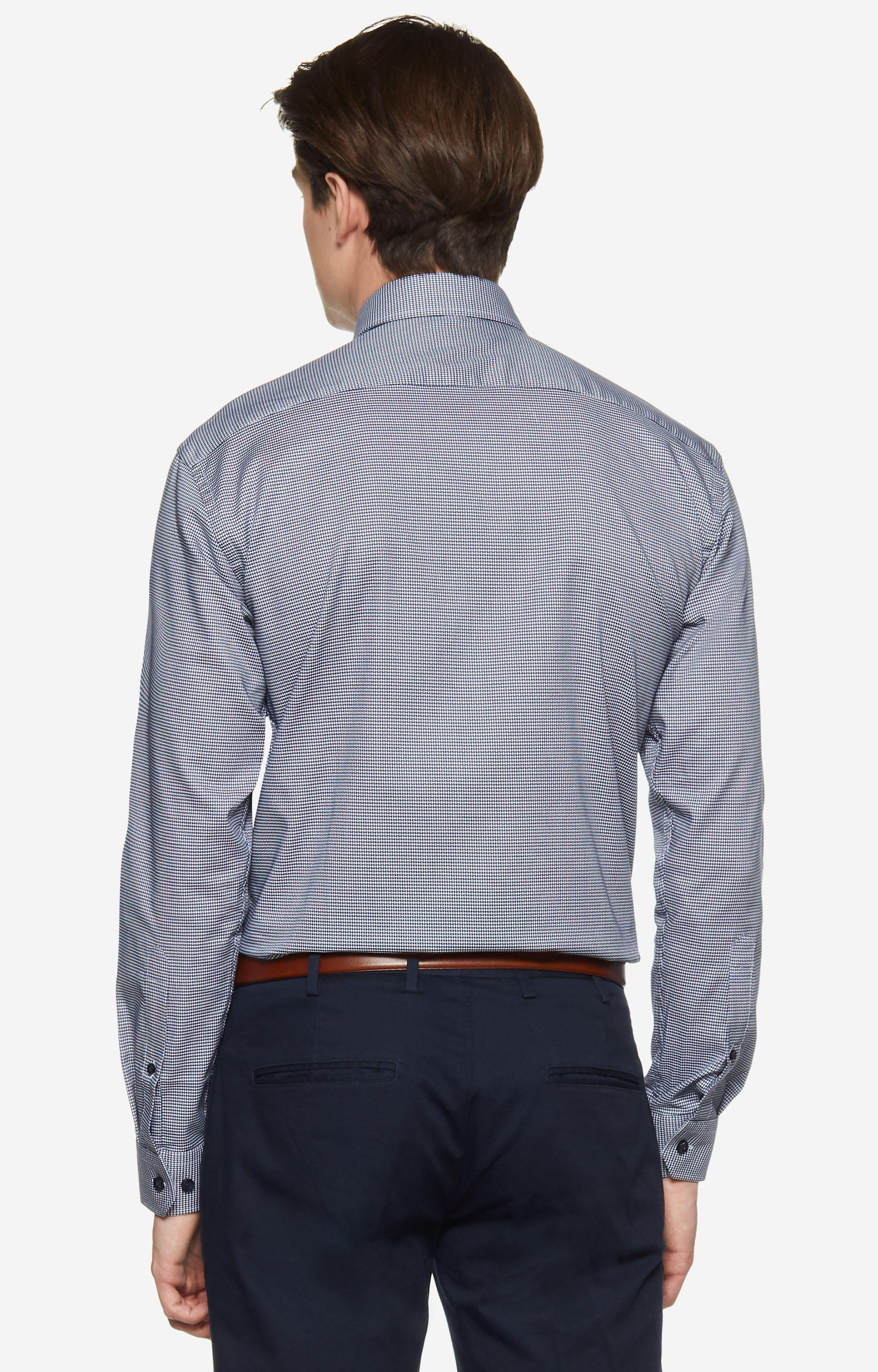 Koszula w mikrowzór z włoskim kołnierzem - 2