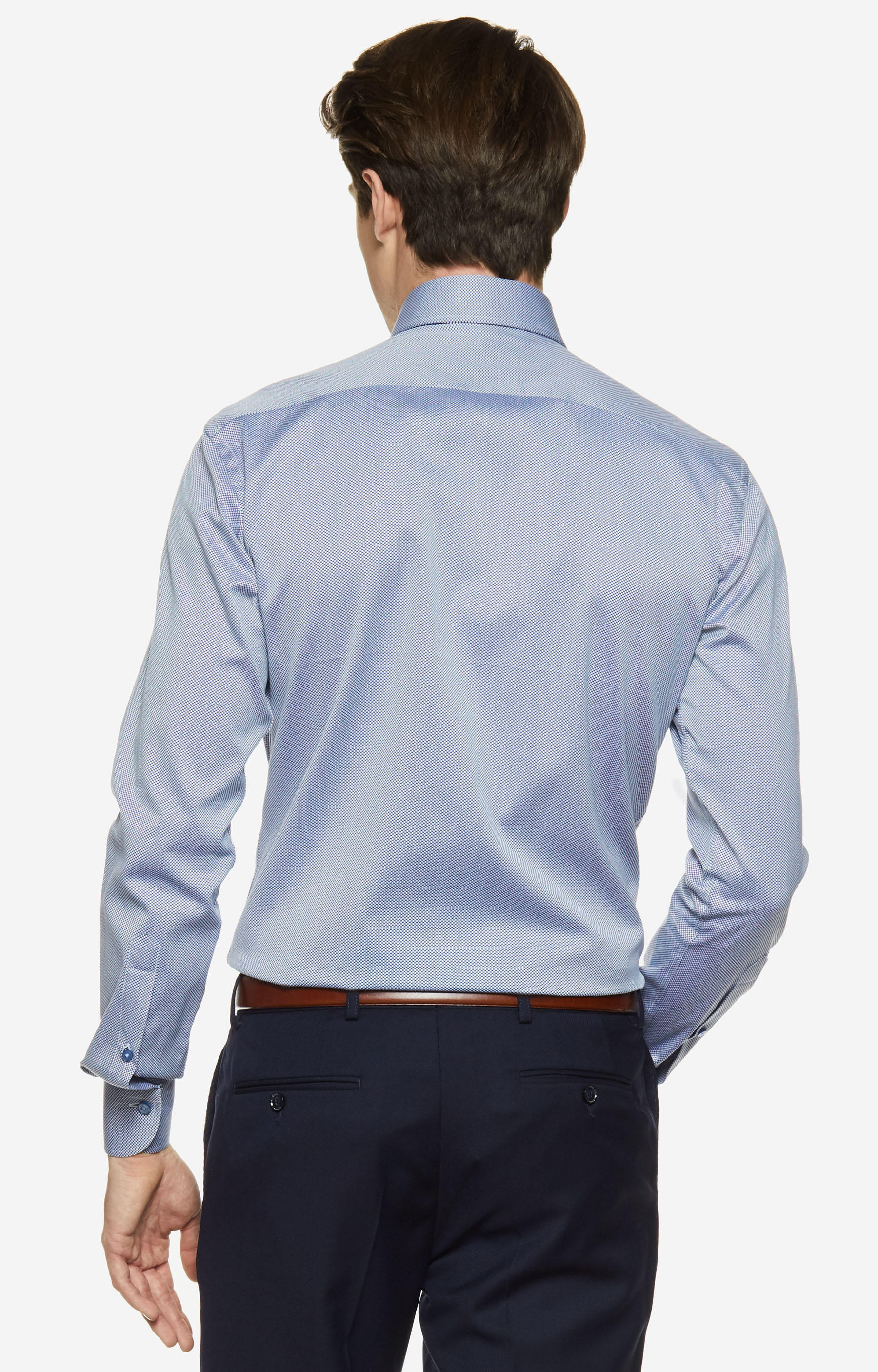 Swobodna koszula w mikrowzór z włoskim kołnierzem - 2