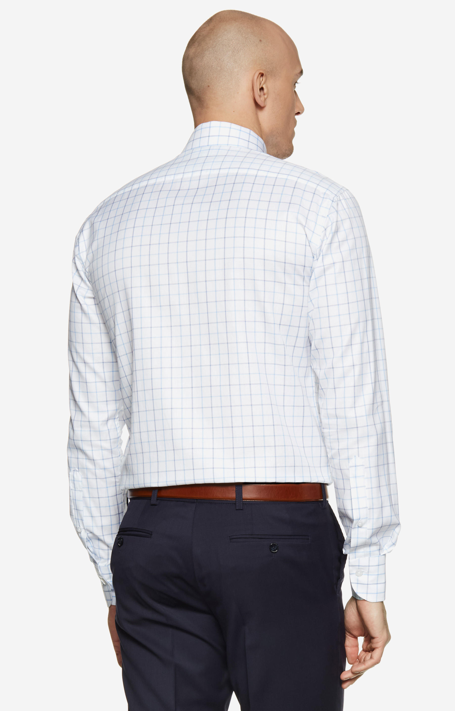 Koszula w kratę z półwłoskim kołnierzem - 2