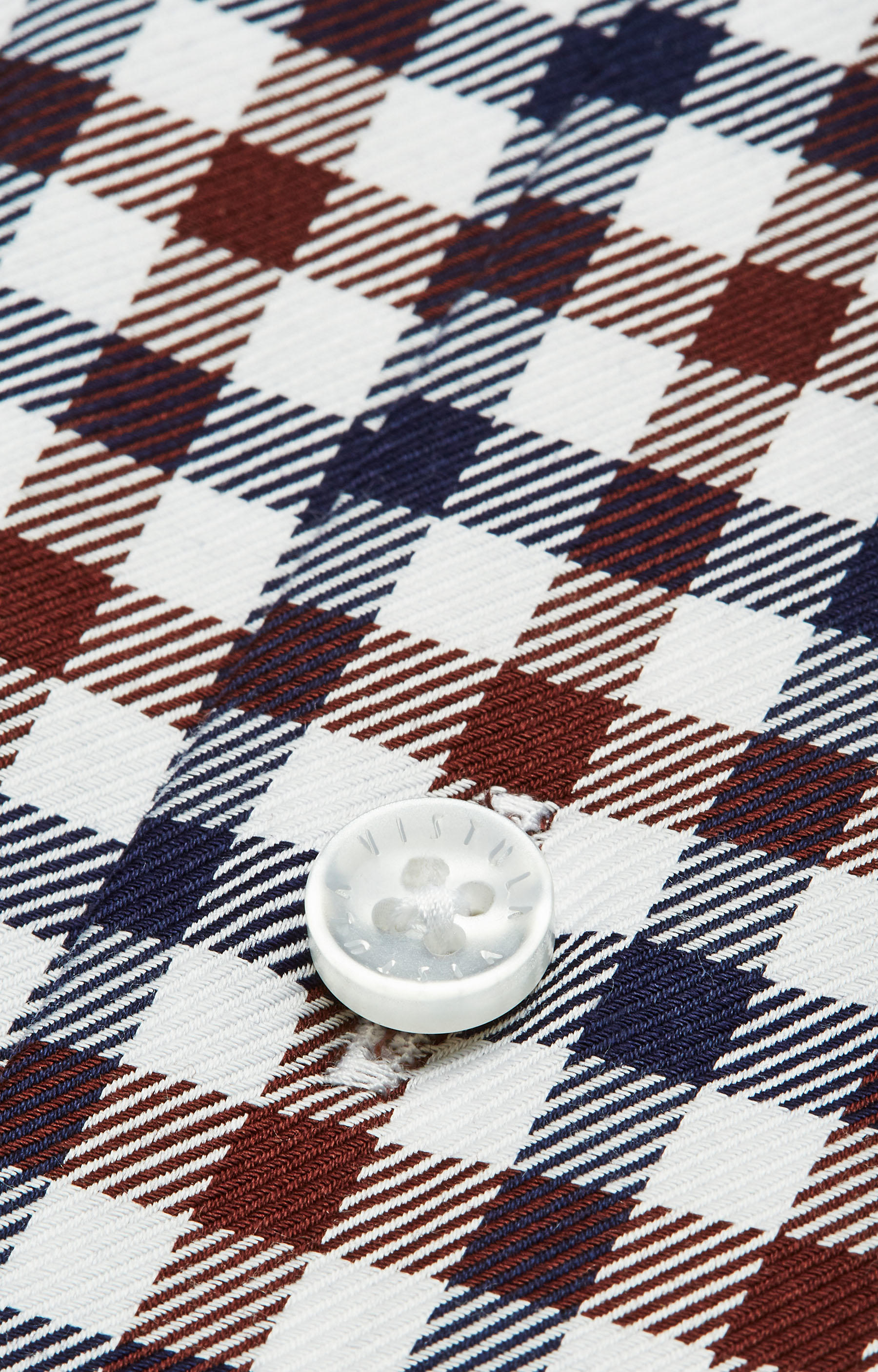 Luźna koszula w kratę z włoskim kołnierzem - 4