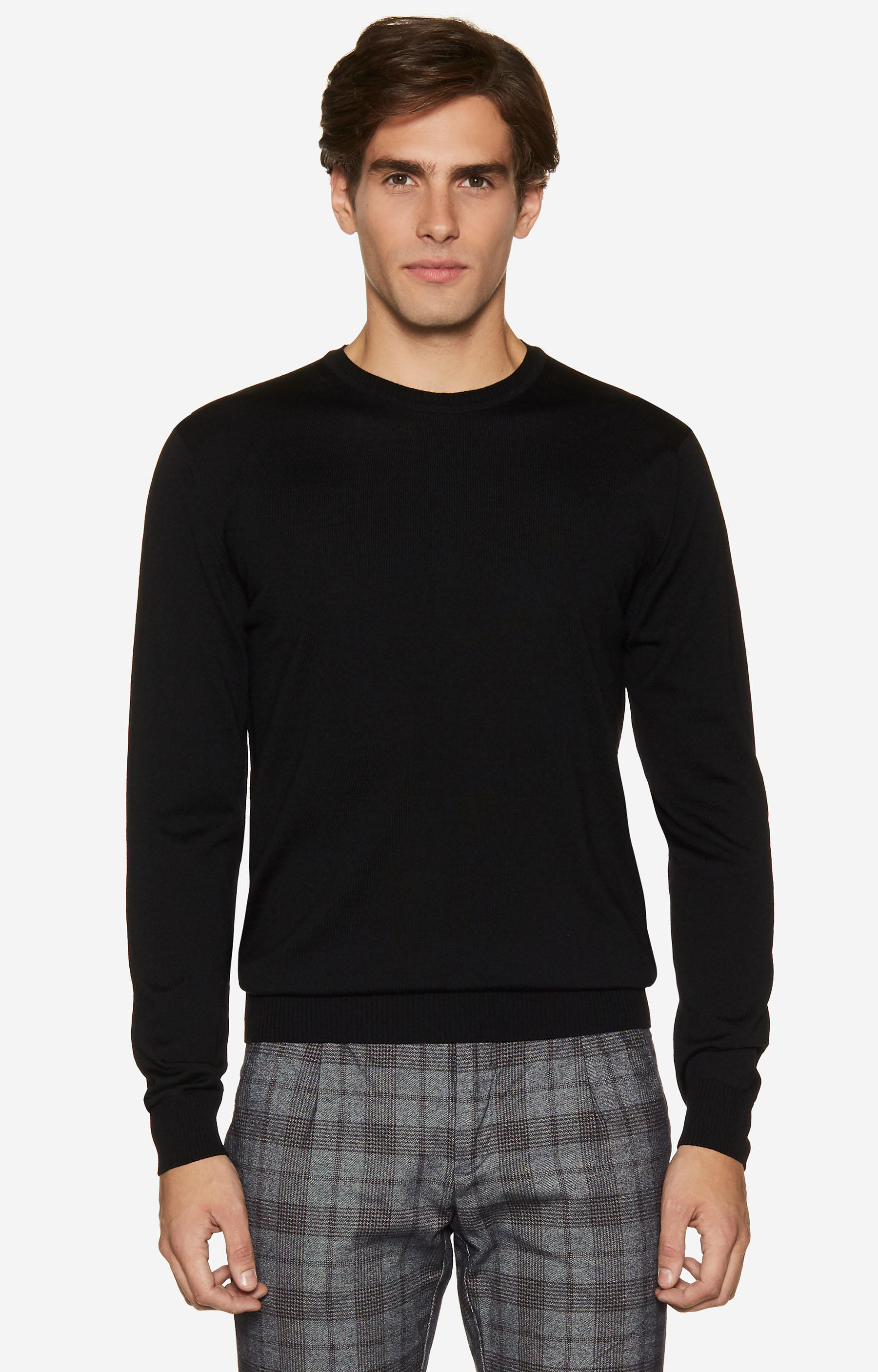 Lekki, wełniany sweter round-neck