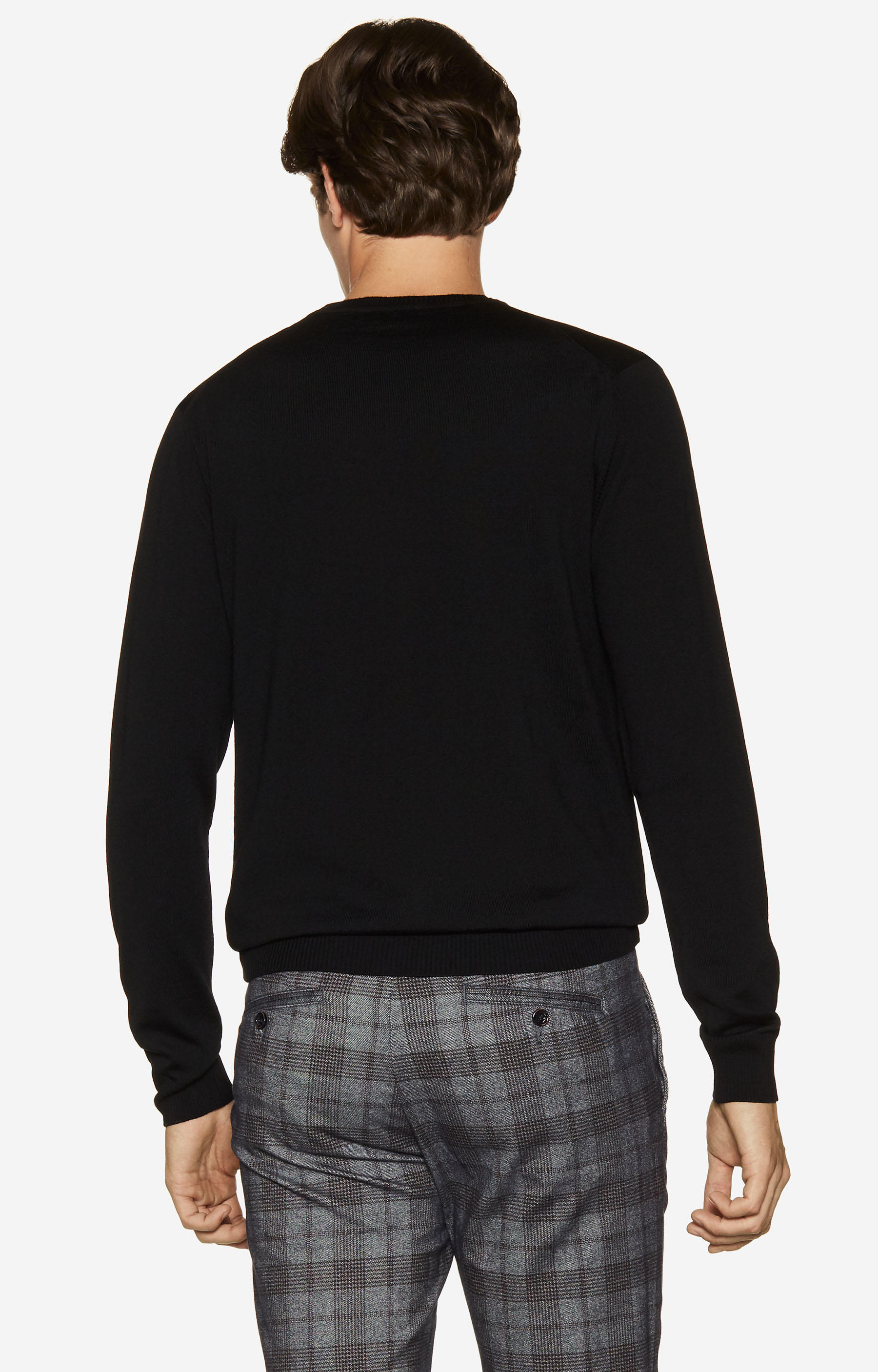 Lekki, wełniany sweter round-neck - 2