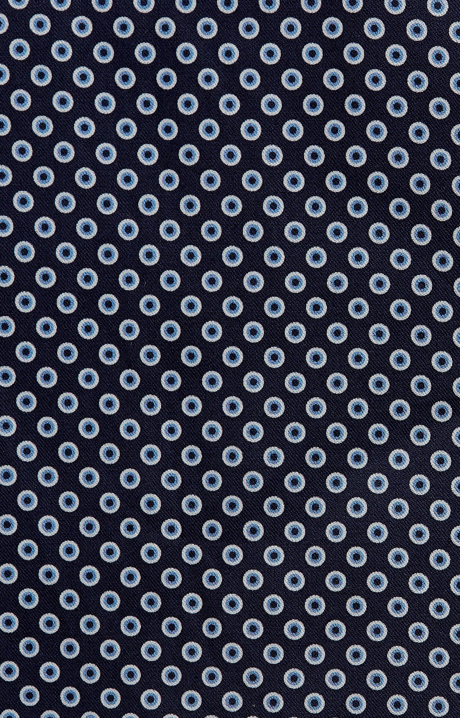 Dopasowana koszula z geometrycznym wzorem, kołnierz kryte button-down - 5