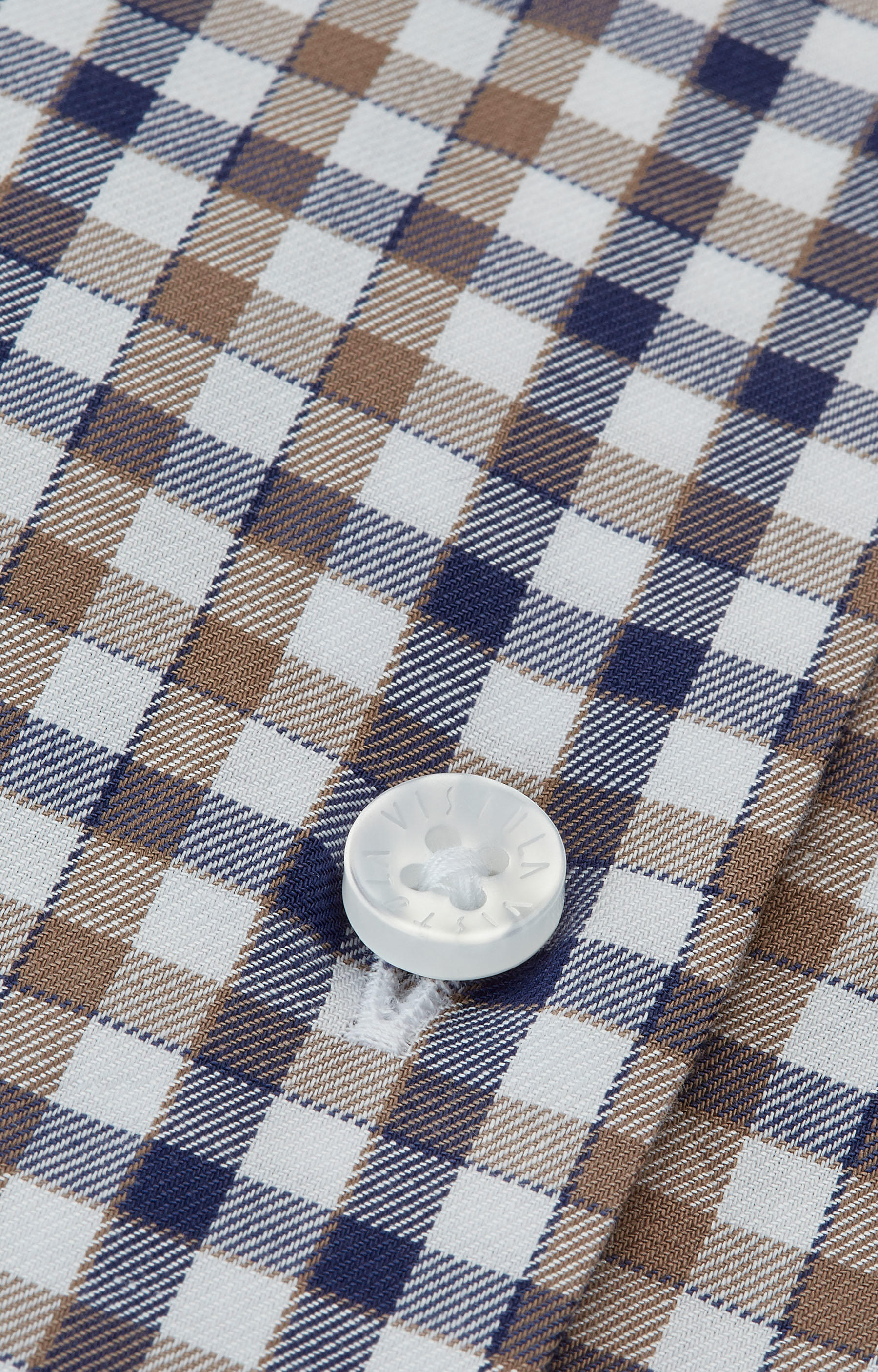 Koszula w kratę z kieszonką, włoski kołnierz - 4