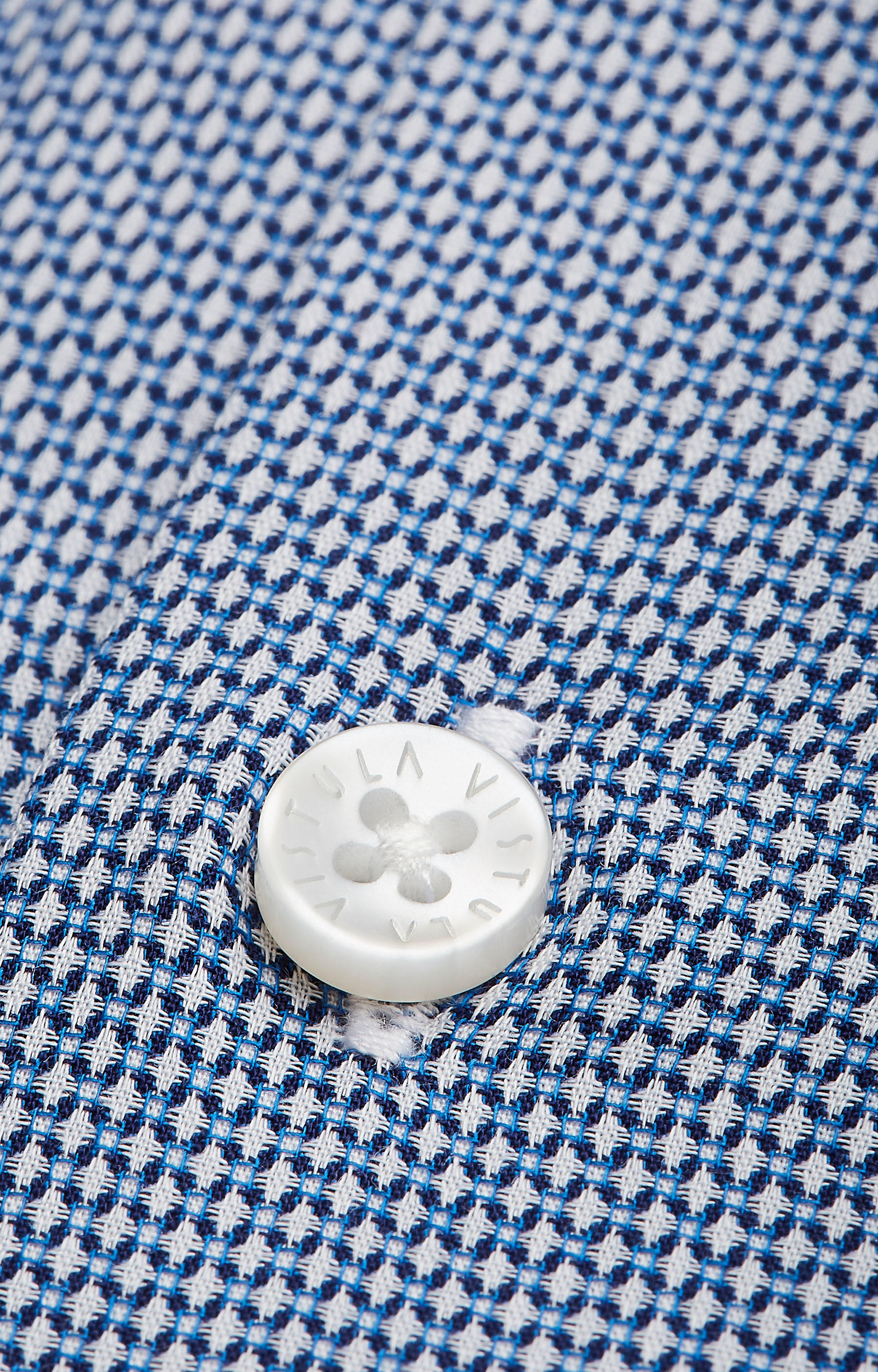 Swobodna koszula w mikrowzór z włoskim kołnierzem - 4