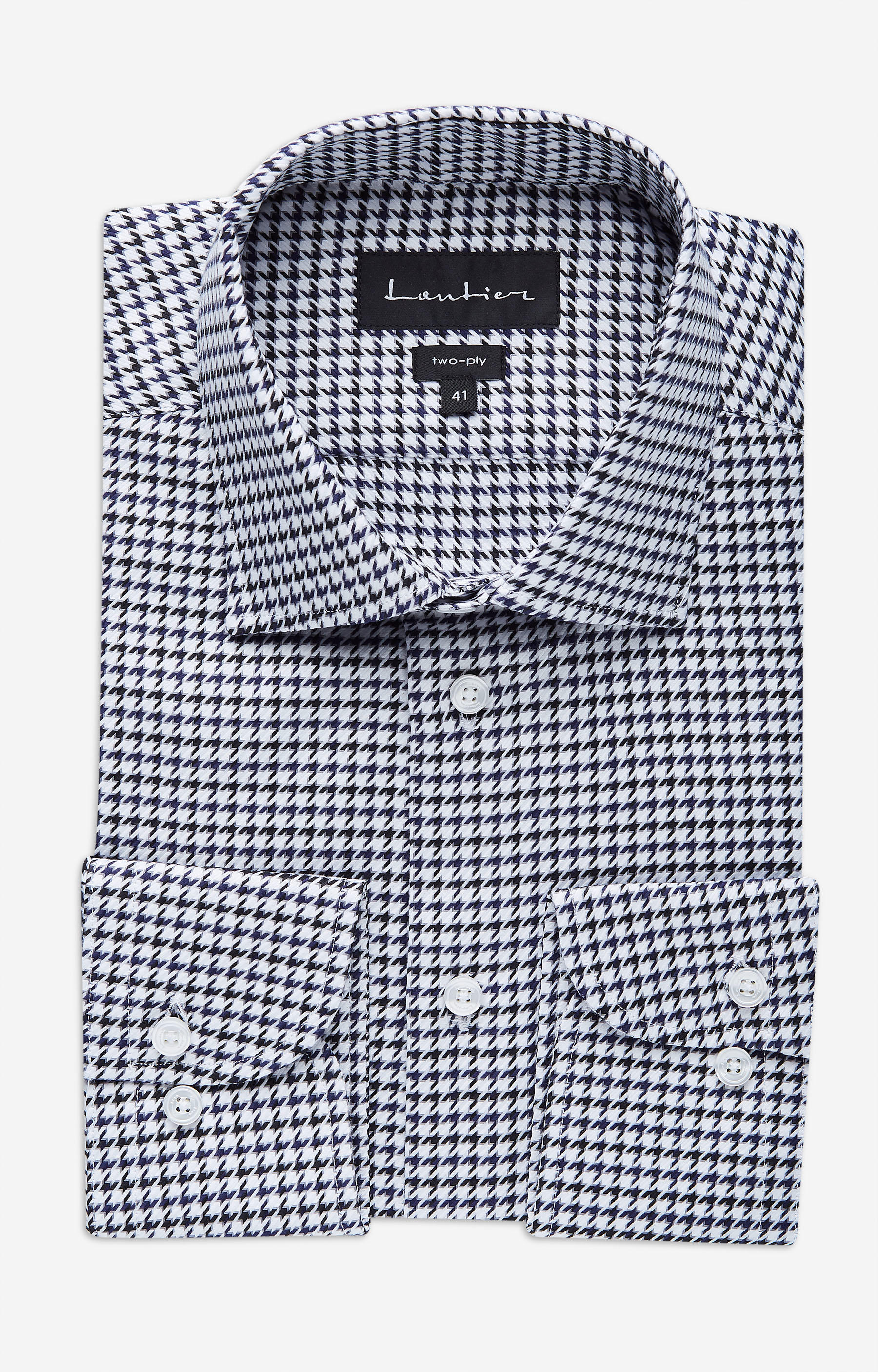 Koszula w pepitę z półwłoskim kołnierzem - 3