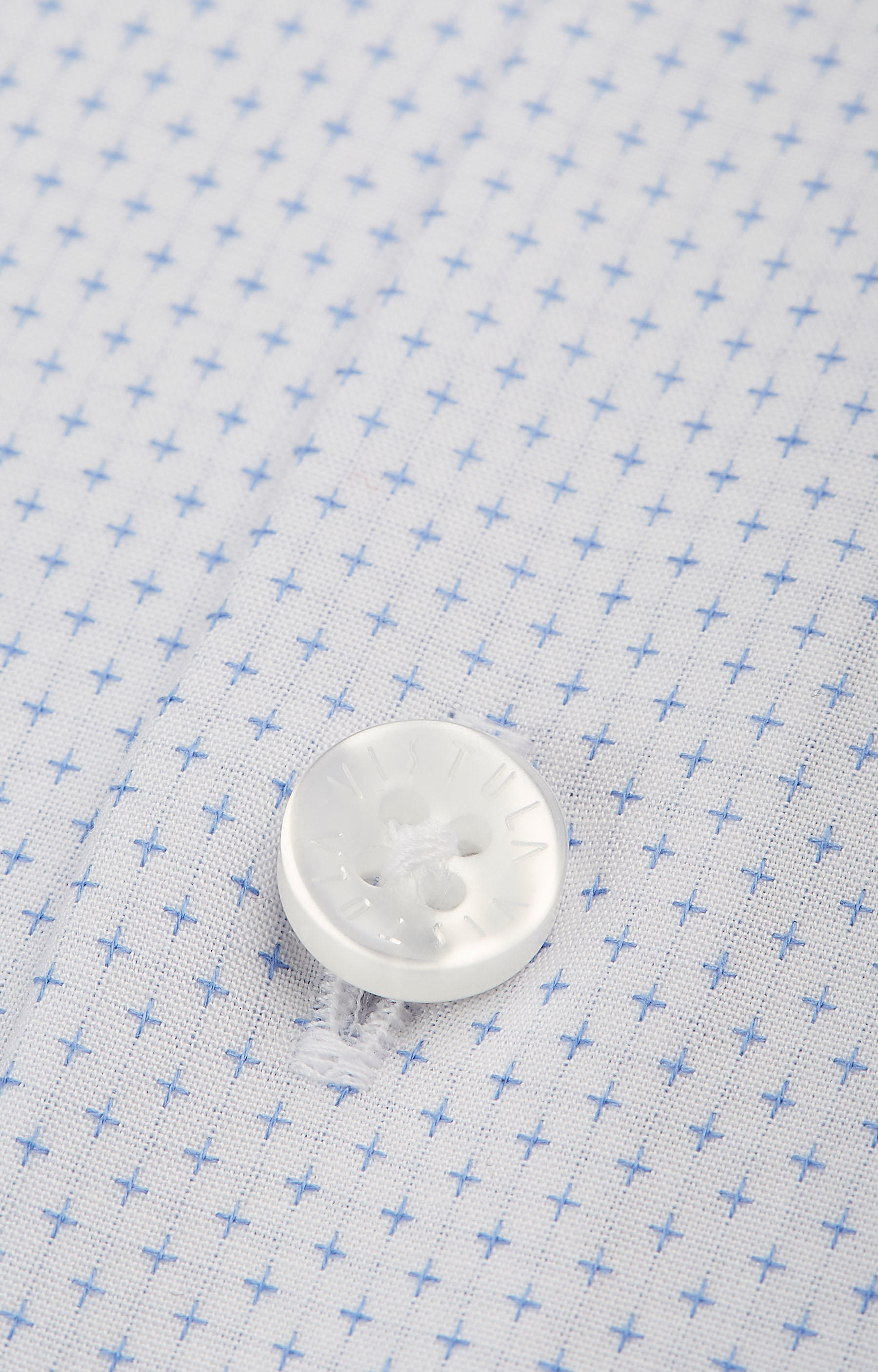 Dopasowana koszula w mikrowzór, kołnierz kryte button-down - 4