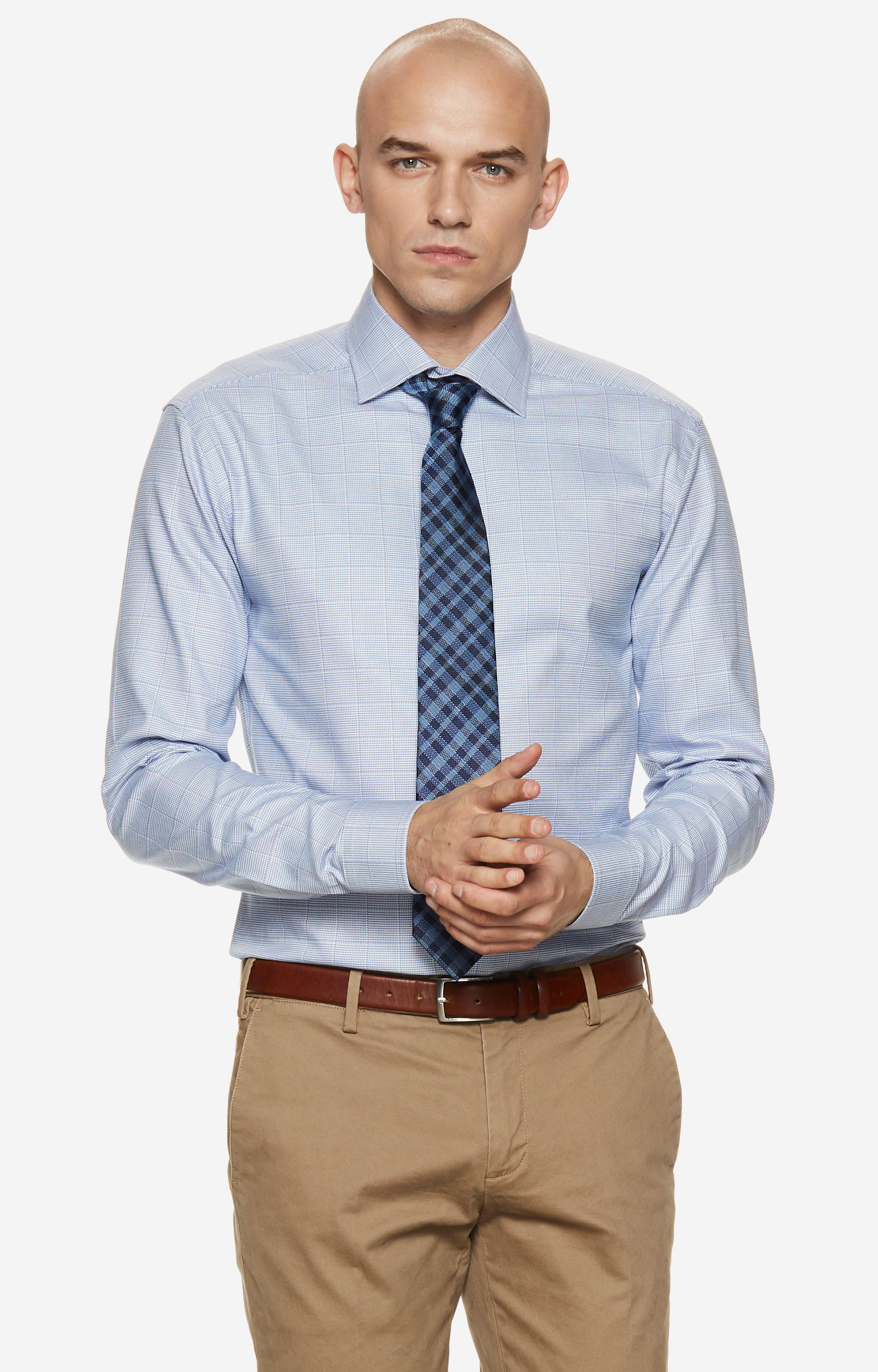 Swobodna koszula w mikrowzór z włoskim kołnierzem