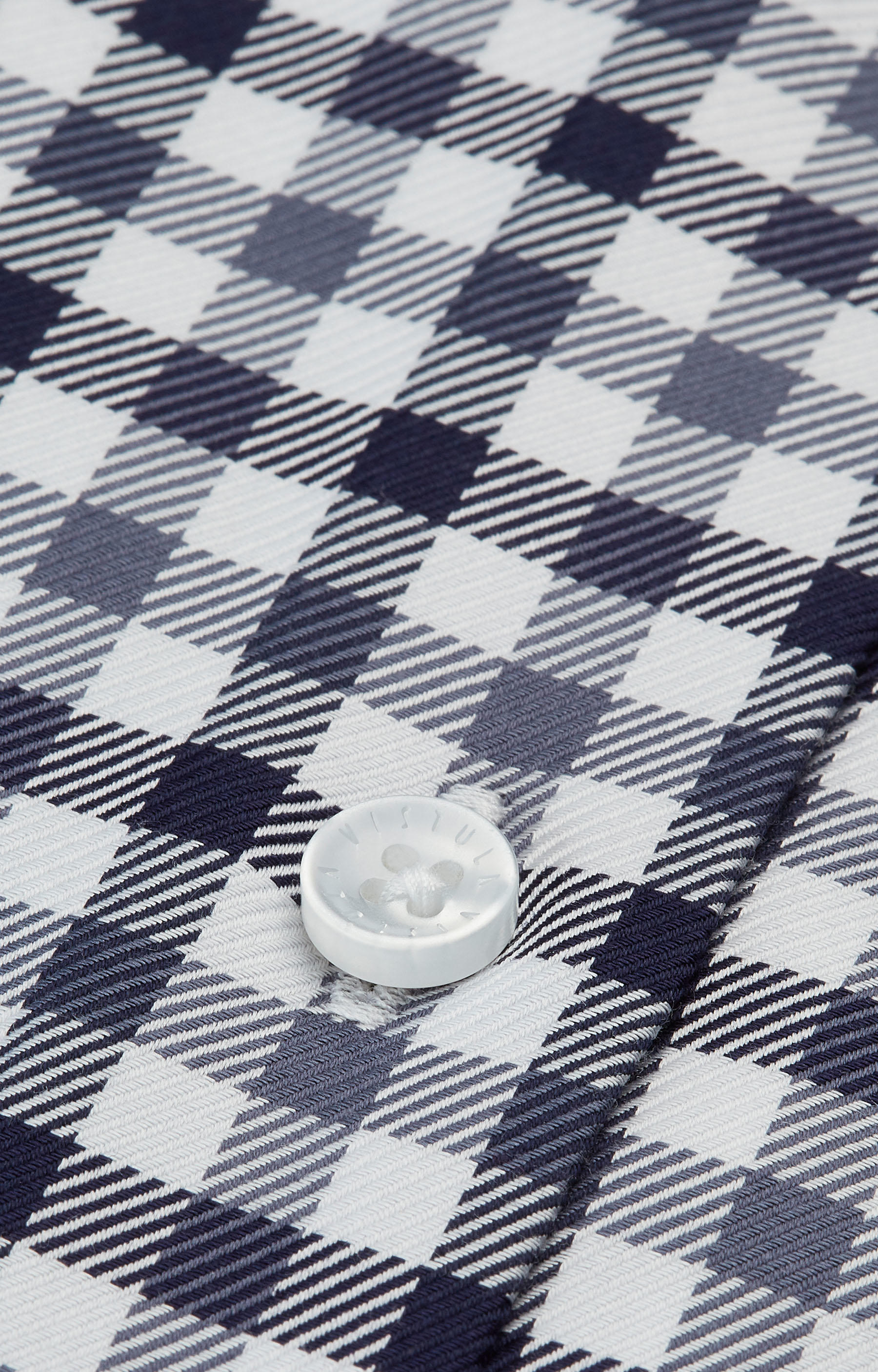 Luźna koszula w kratę z włoskim kołnierzem - 4