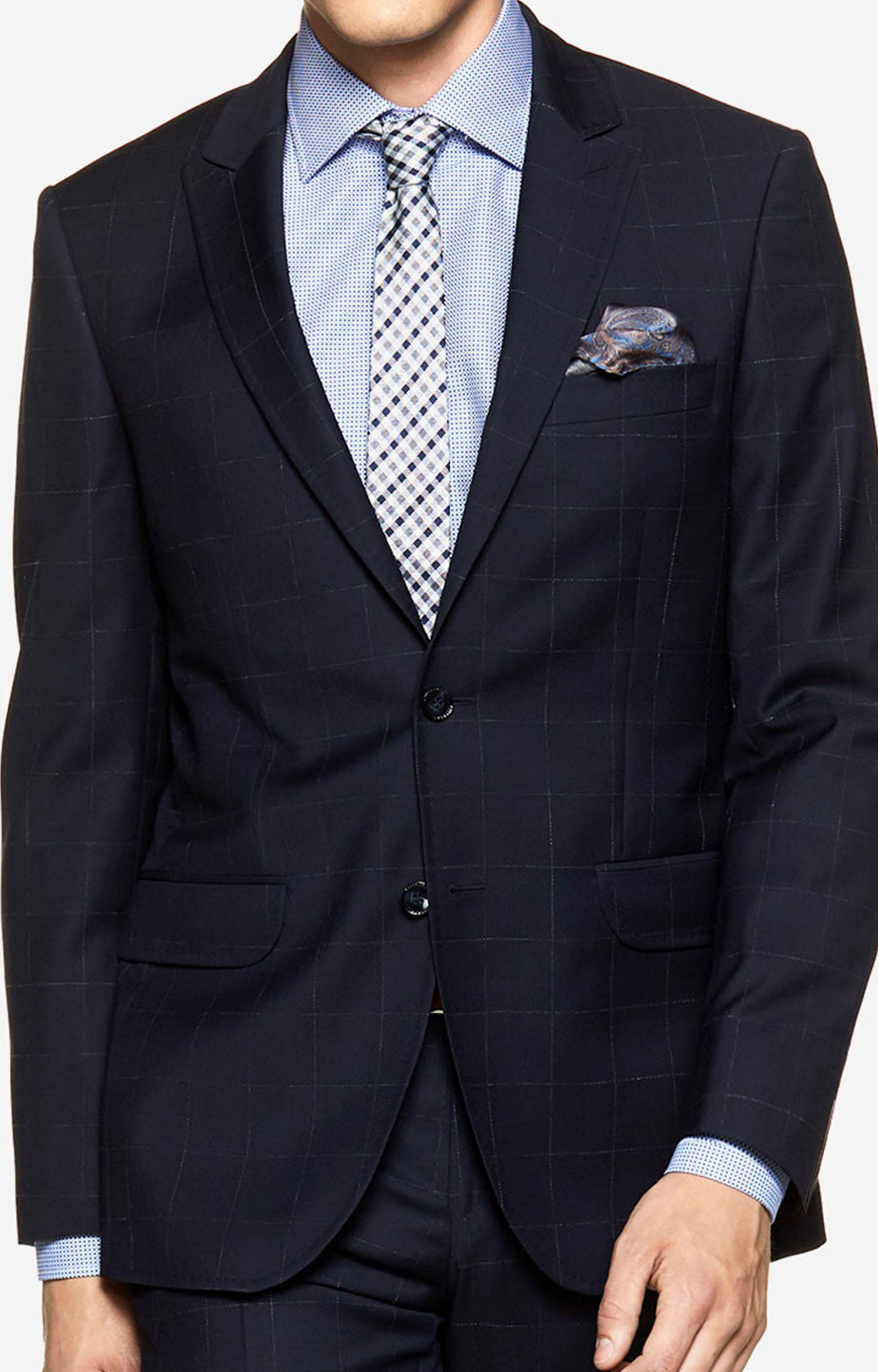 Garnitur wełniany w kratę - 2