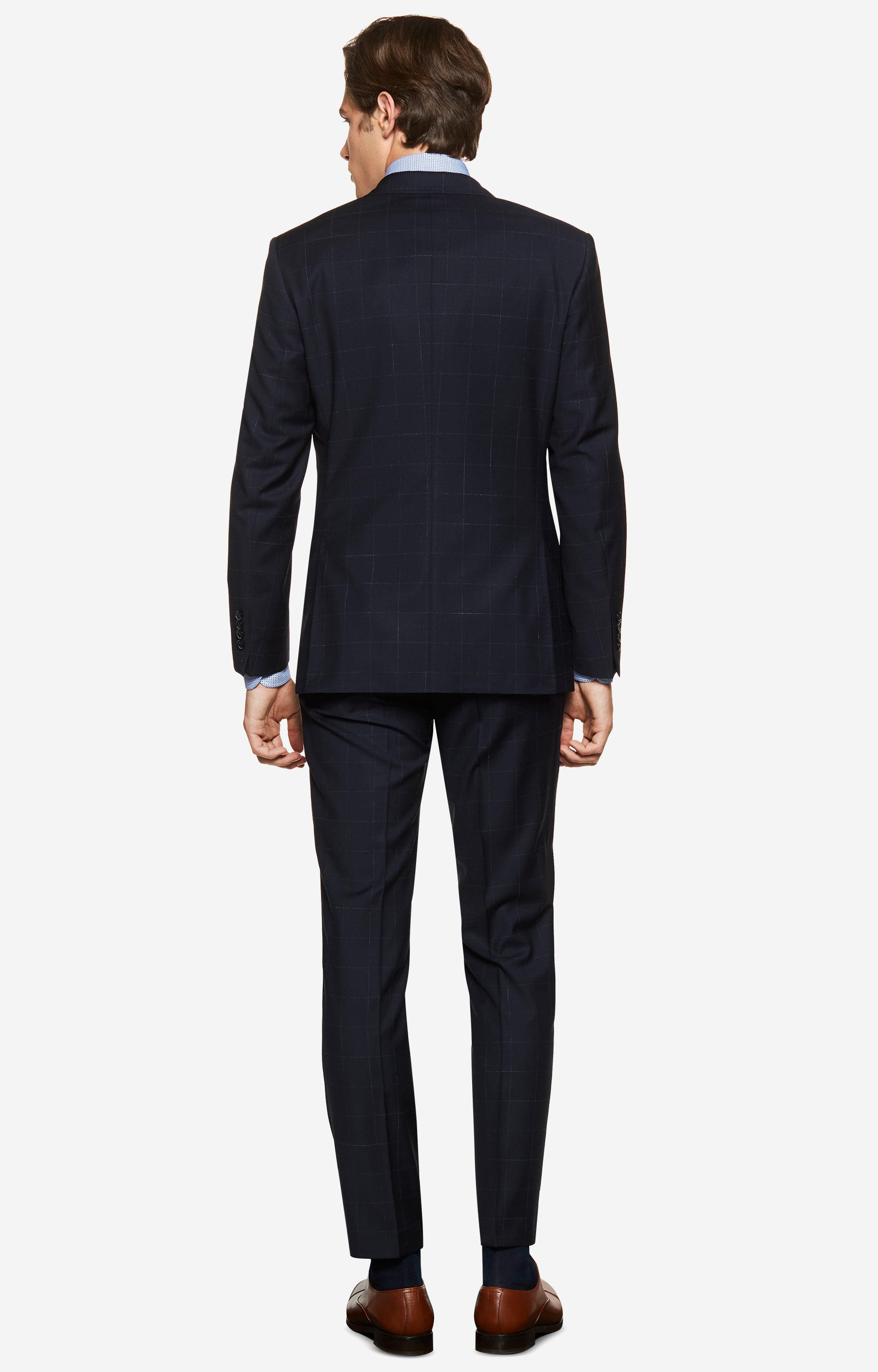 Garnitur wełniany w kratę - 3