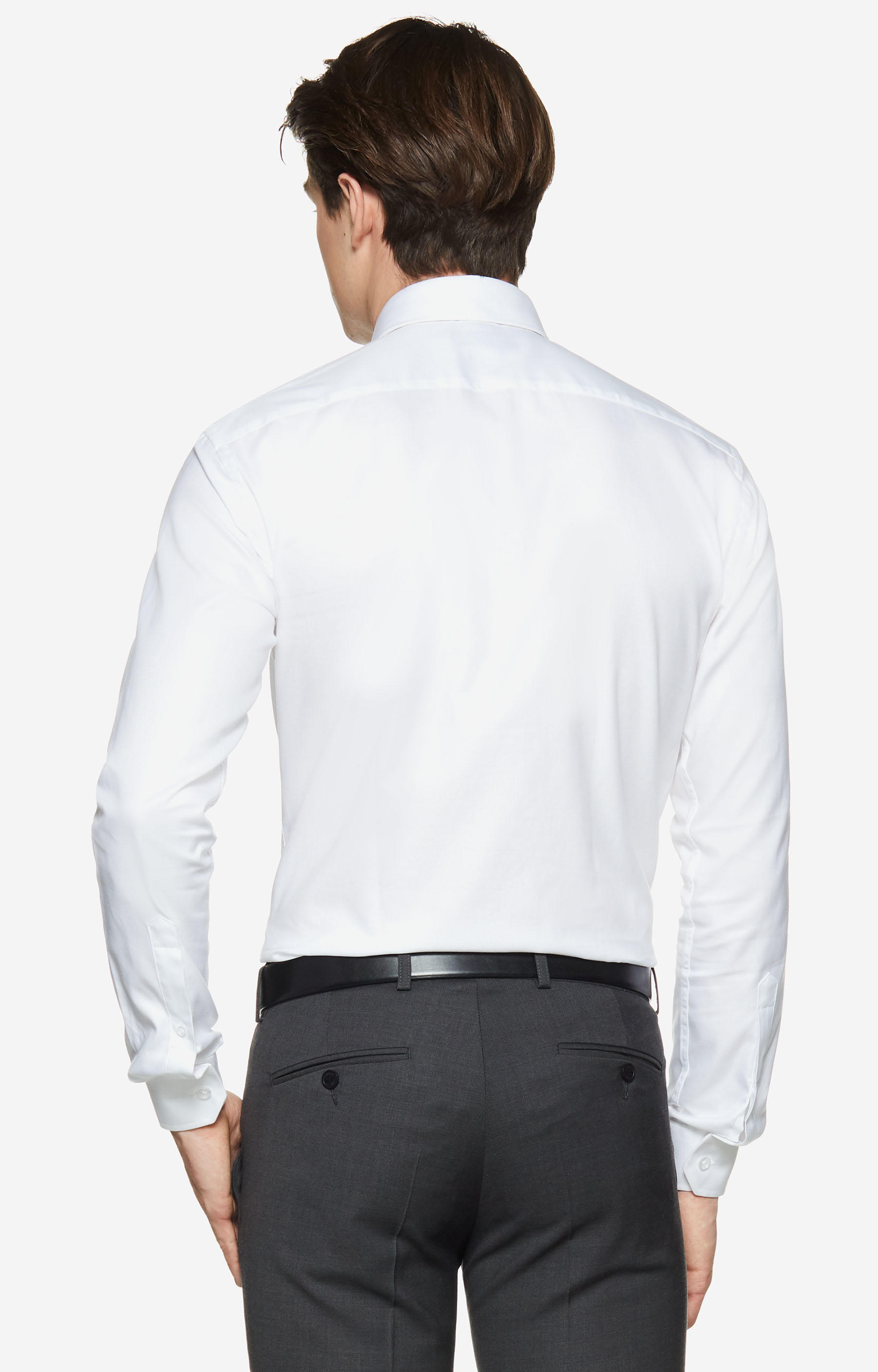 Koszula w prążki z włoskim kołnierzem - 2