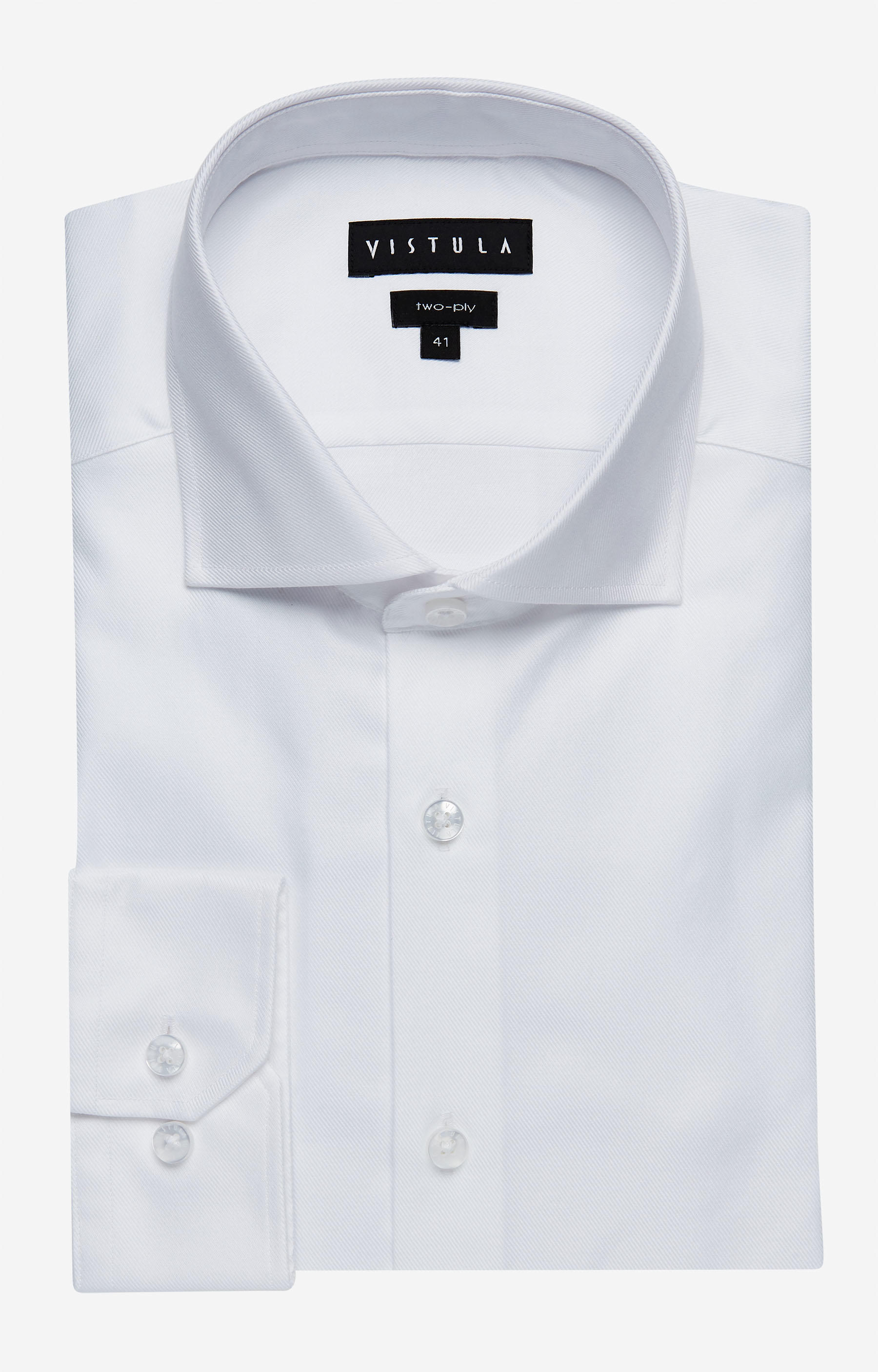 Koszula w prążki z włoskim kołnierzem - 3