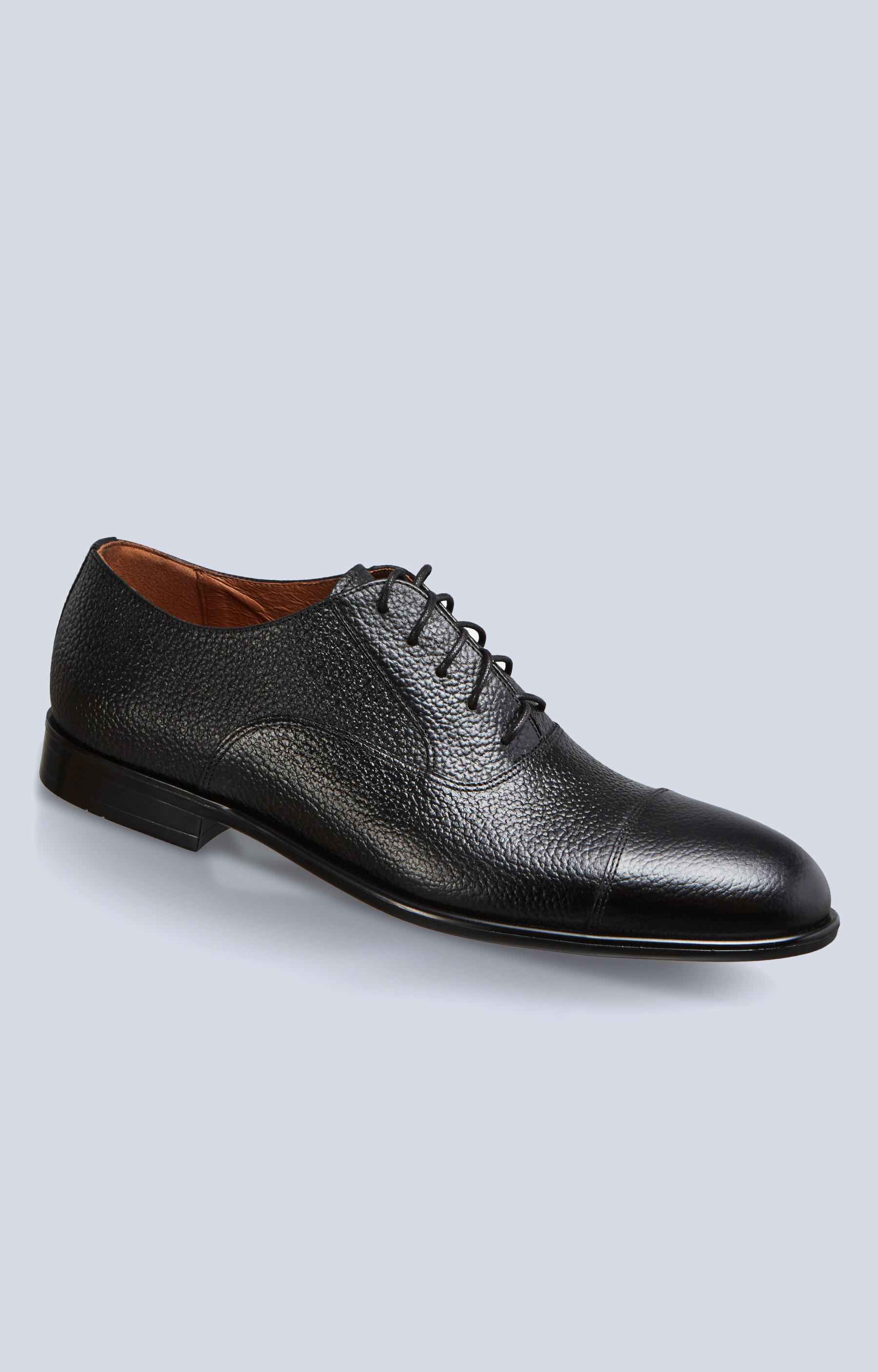 Skórzane buty typu oxford z tłoczeniem, klasyczne do garnituru