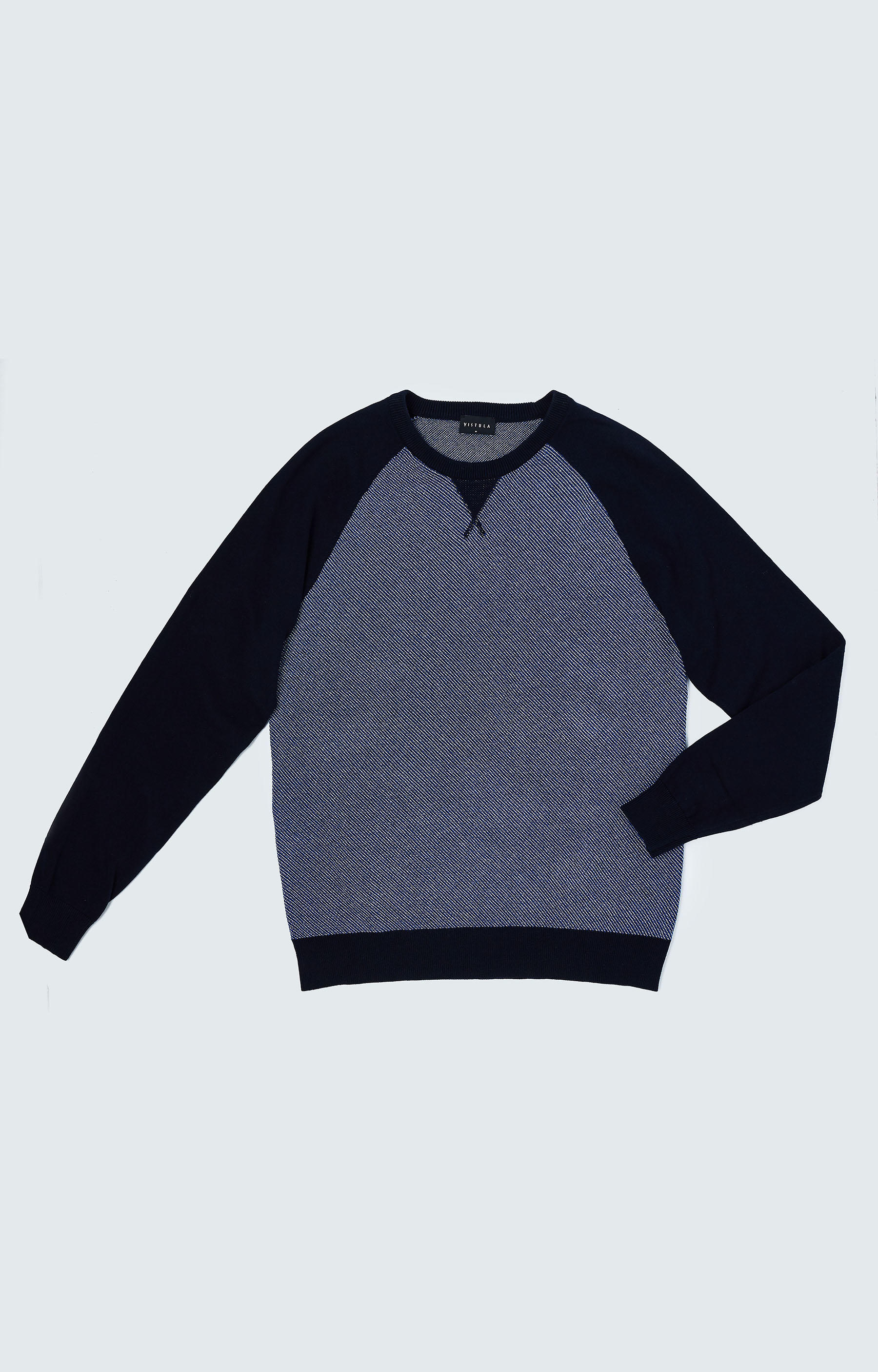 Lekki, dopasowany sweter z mikrowzorem - 3