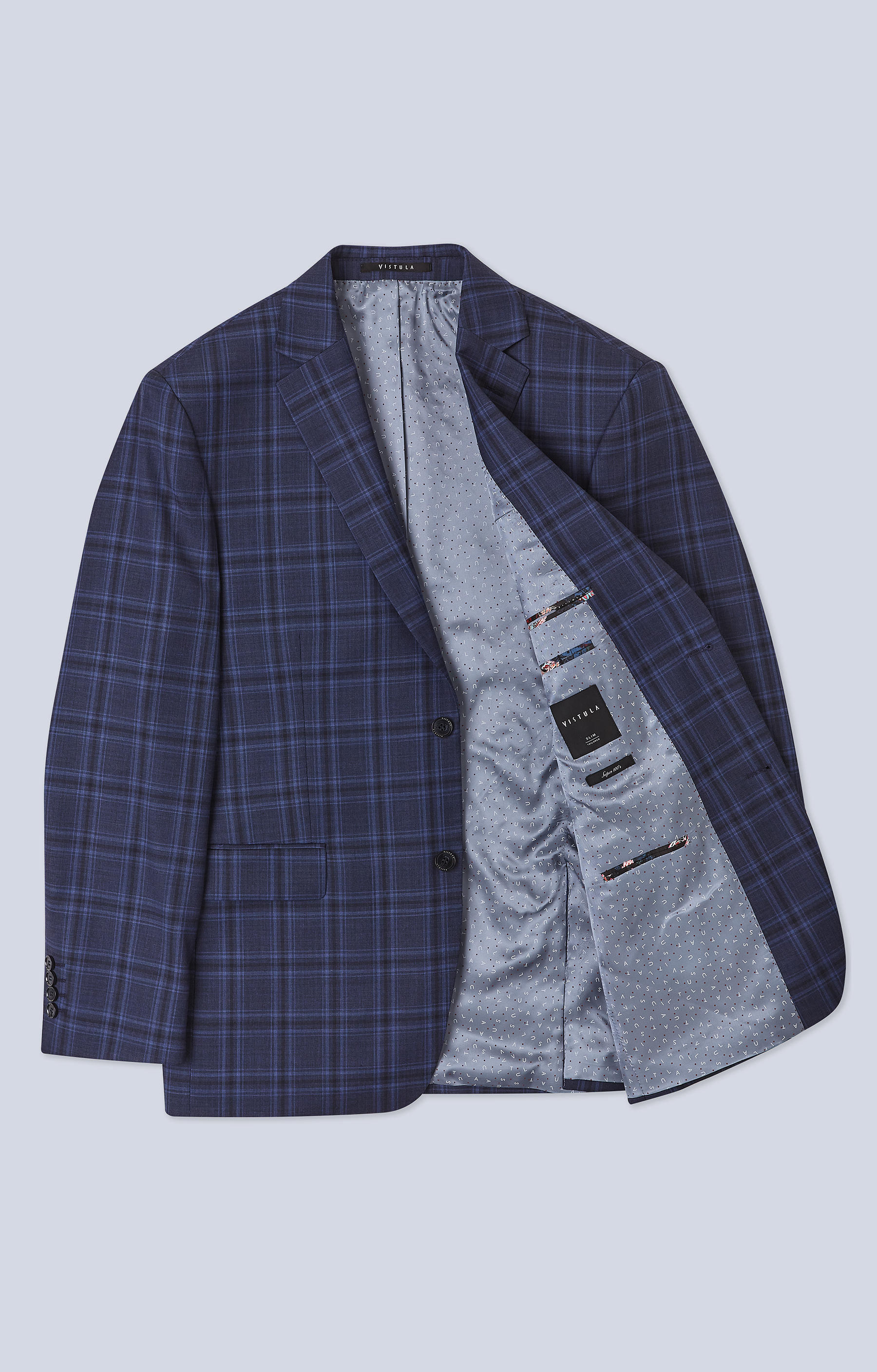 Garnitur wełniany w kratę - 3