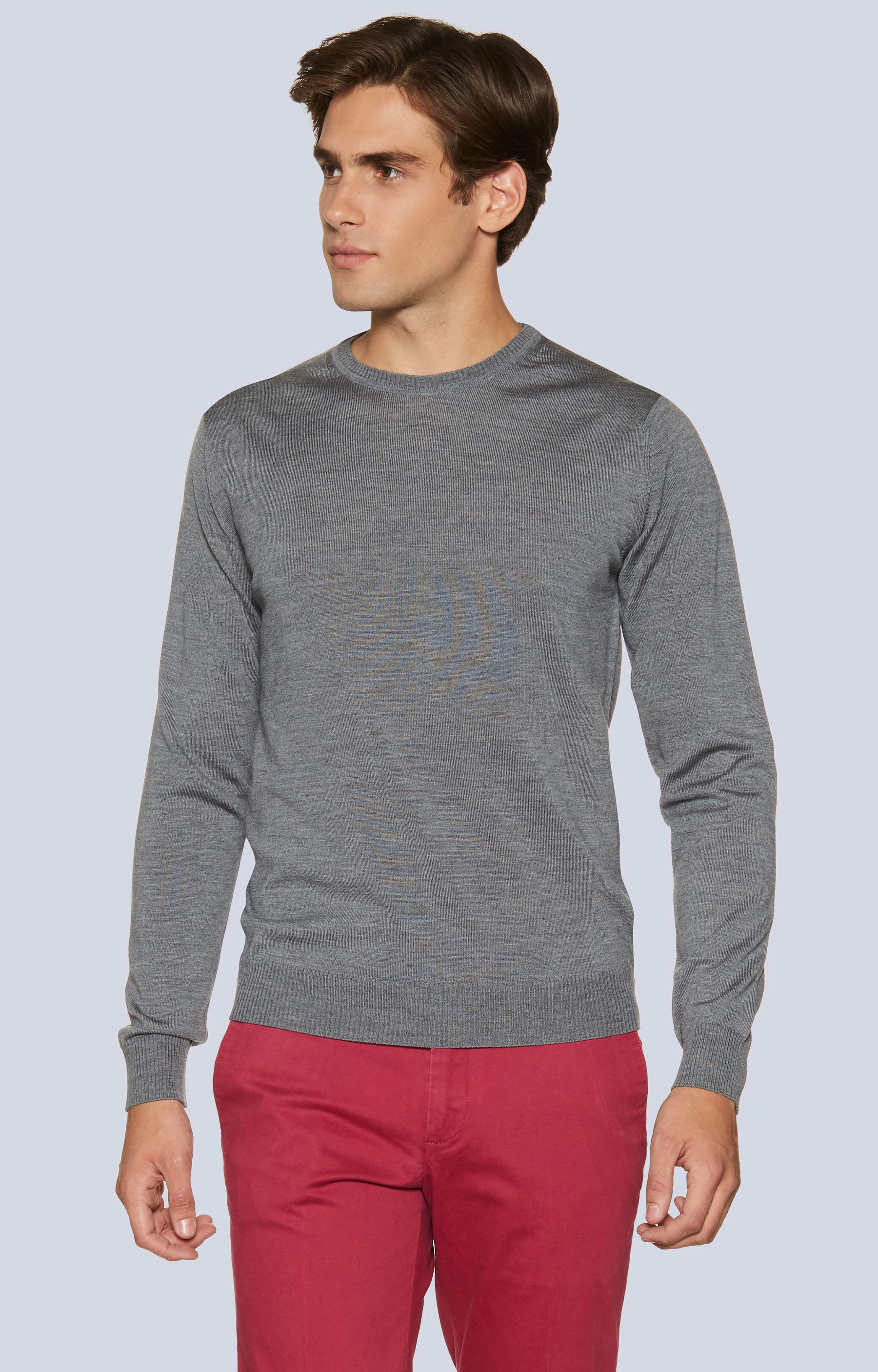 Lekki, wełniany sweter round-neck